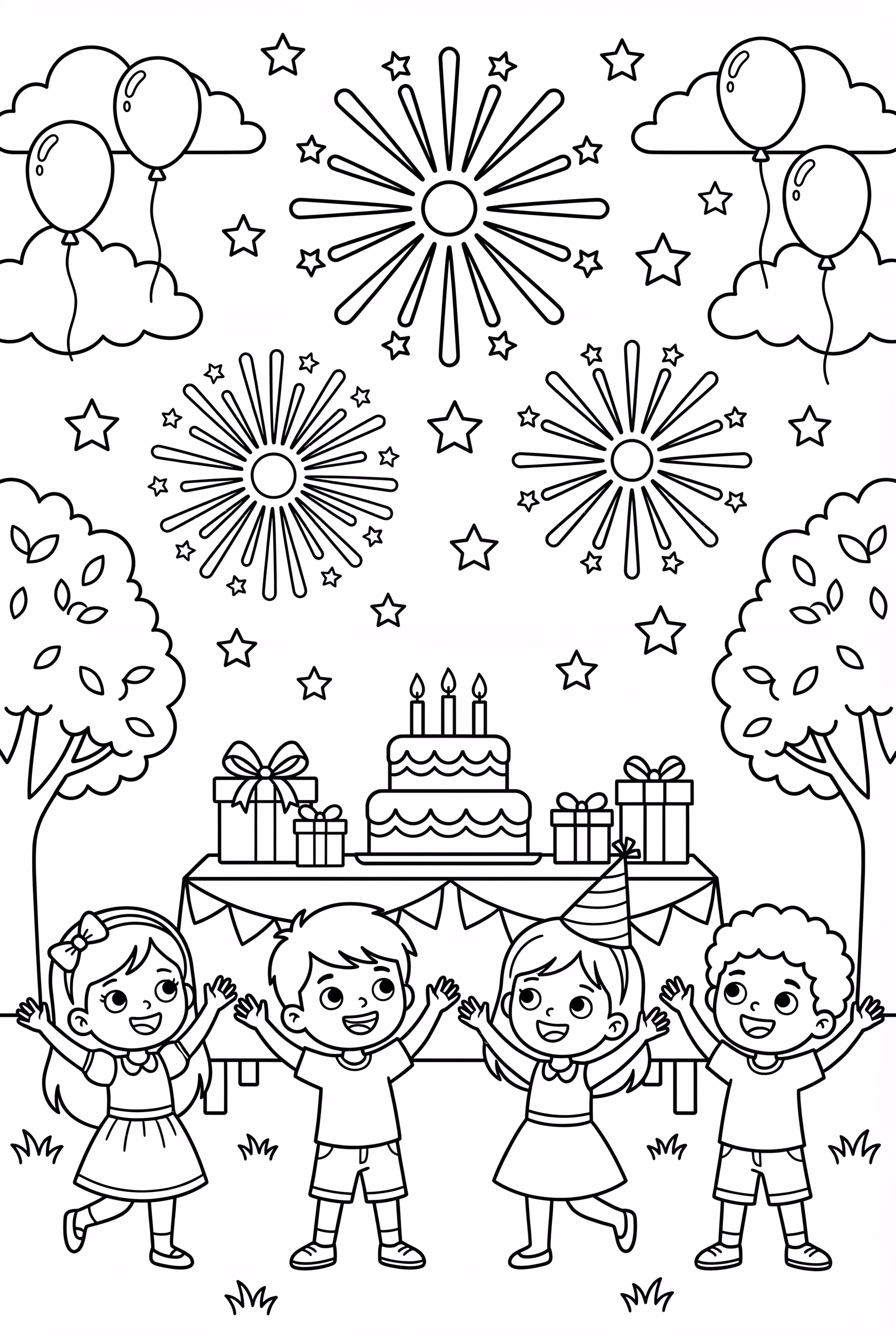 Fireworks At A Birthday Party