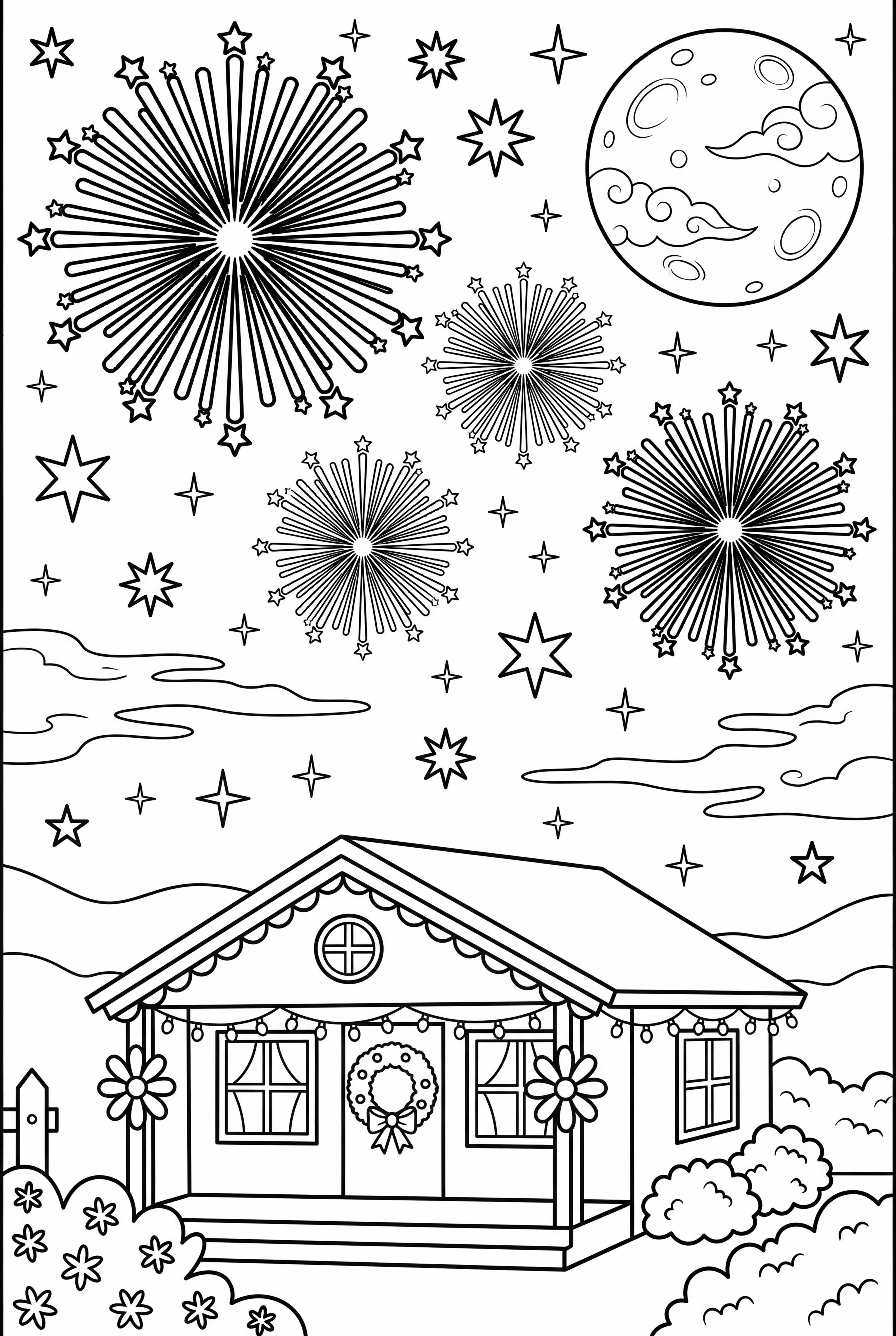 Fogos de Artifício Criando Magia no Céu Noturno-2