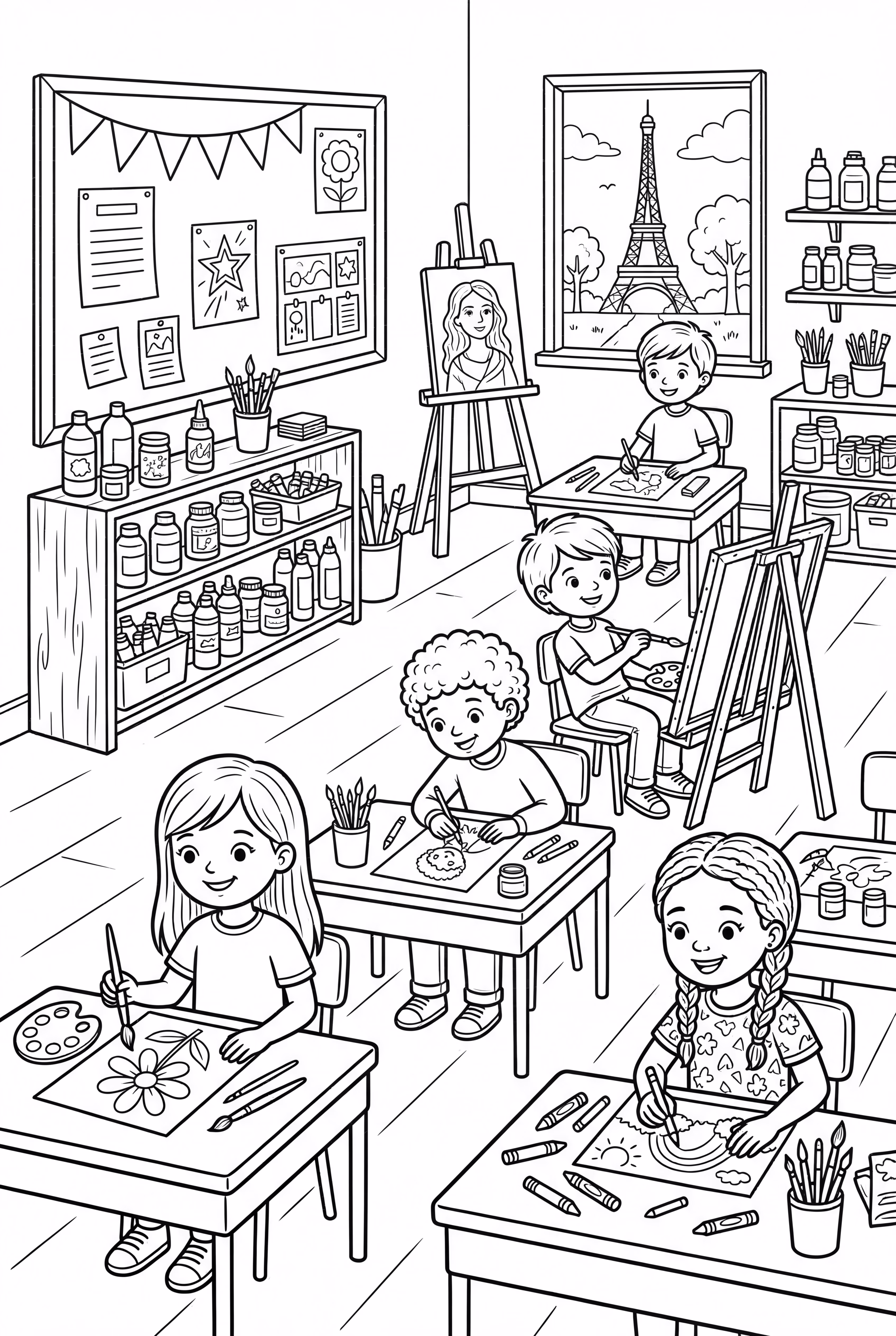 开学第一天美术课