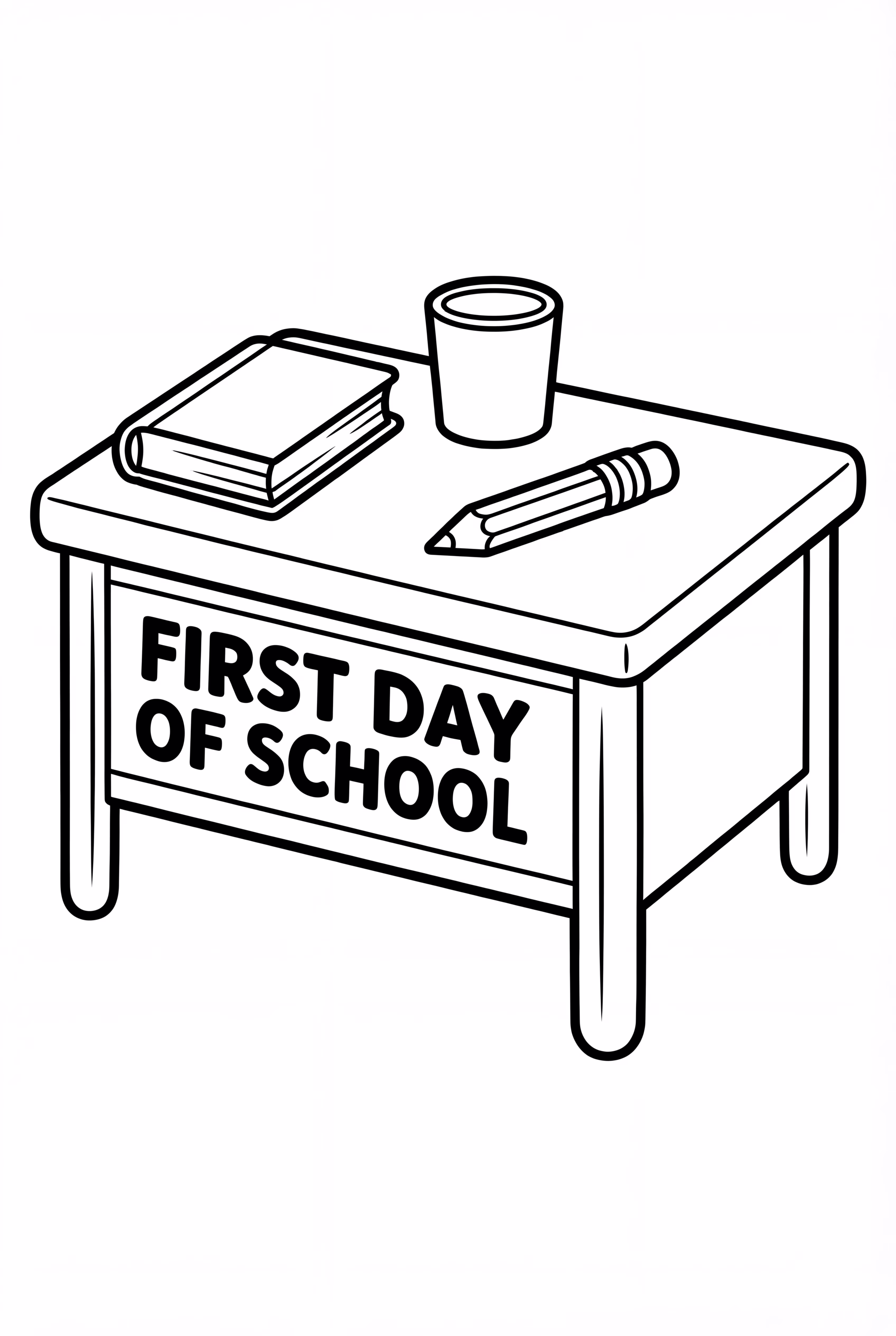 First Day Of School Teacher's Desk