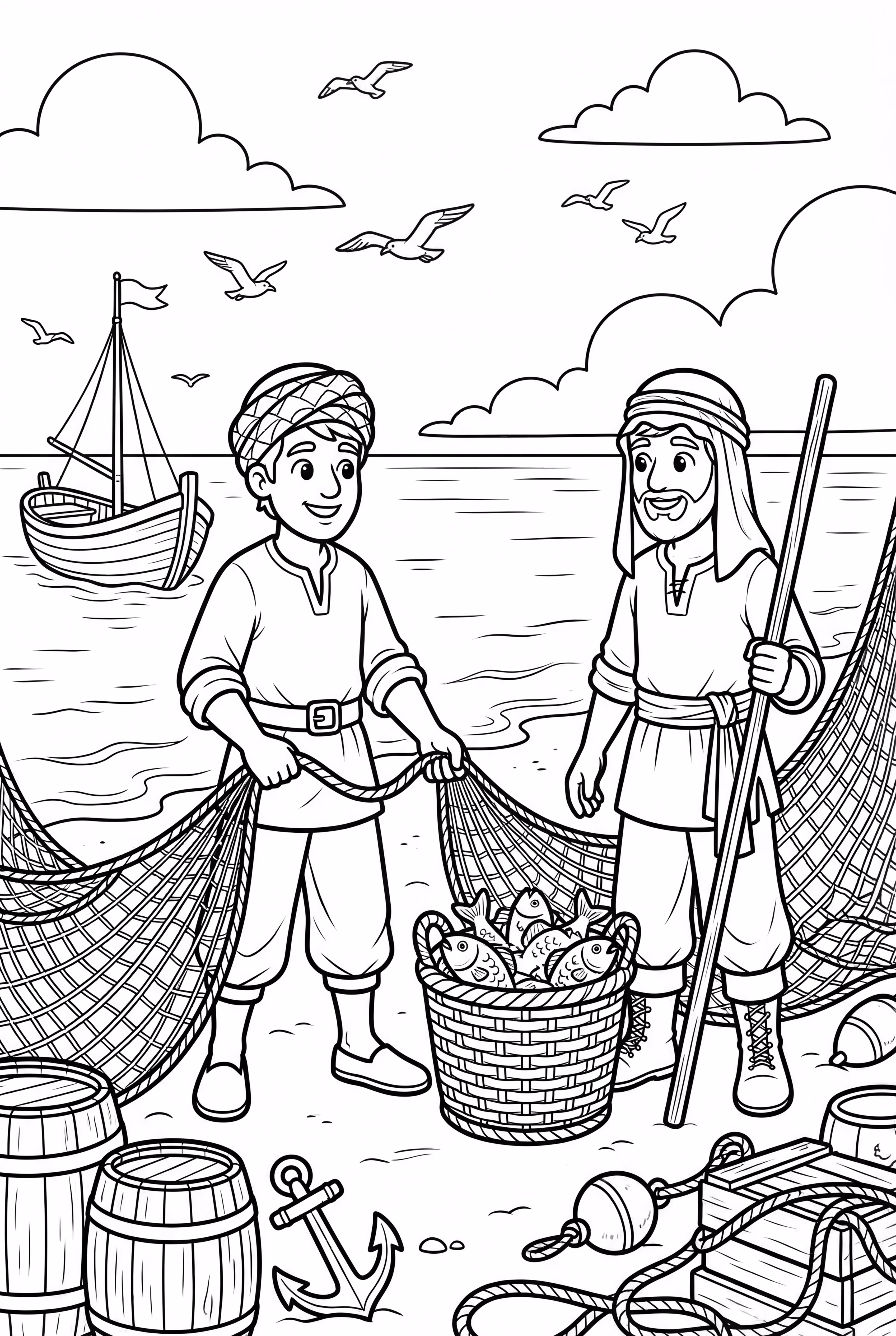 Fishers of Men on a Peaceful Shore-2