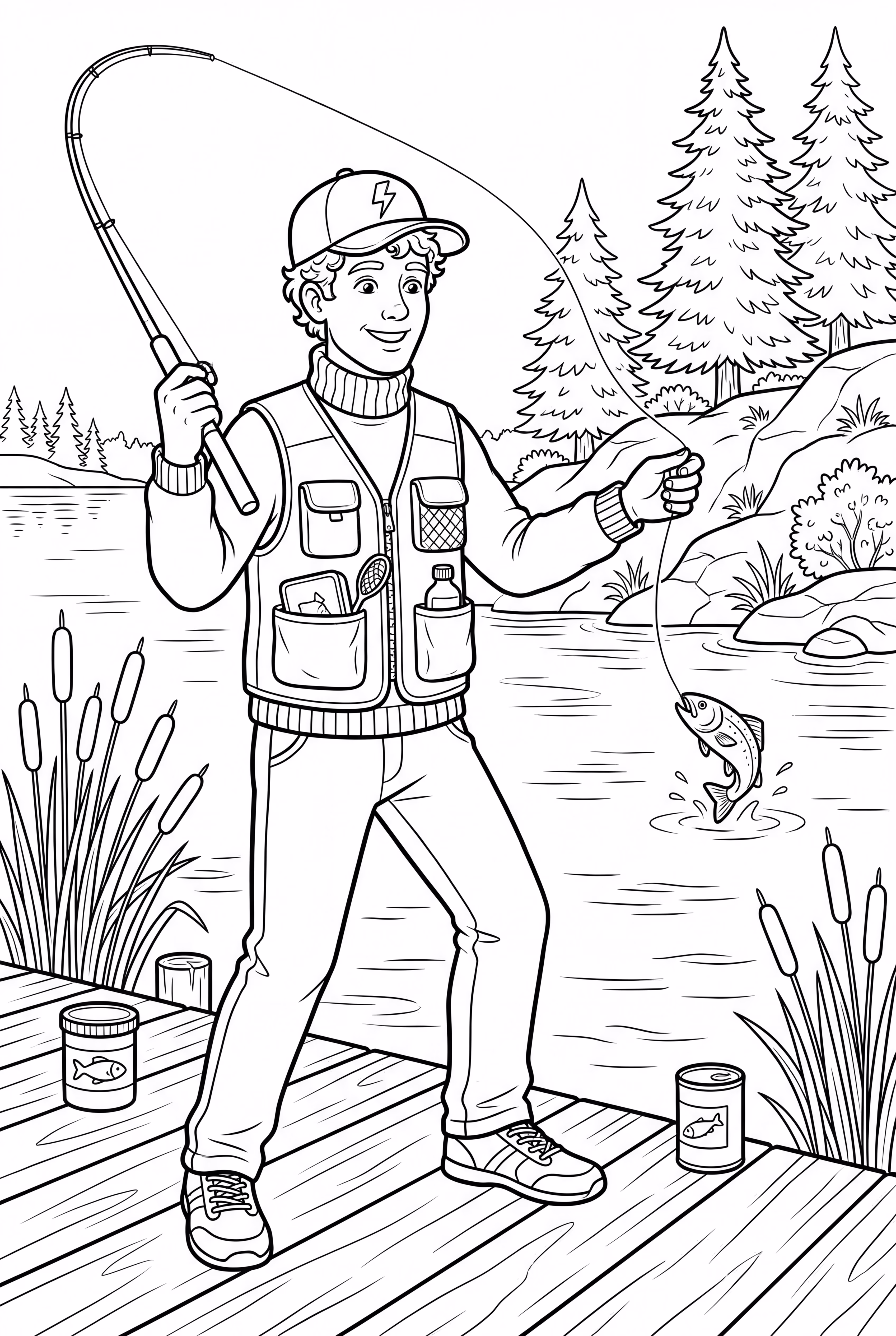 Caña de pescar lista para una gran captura-2