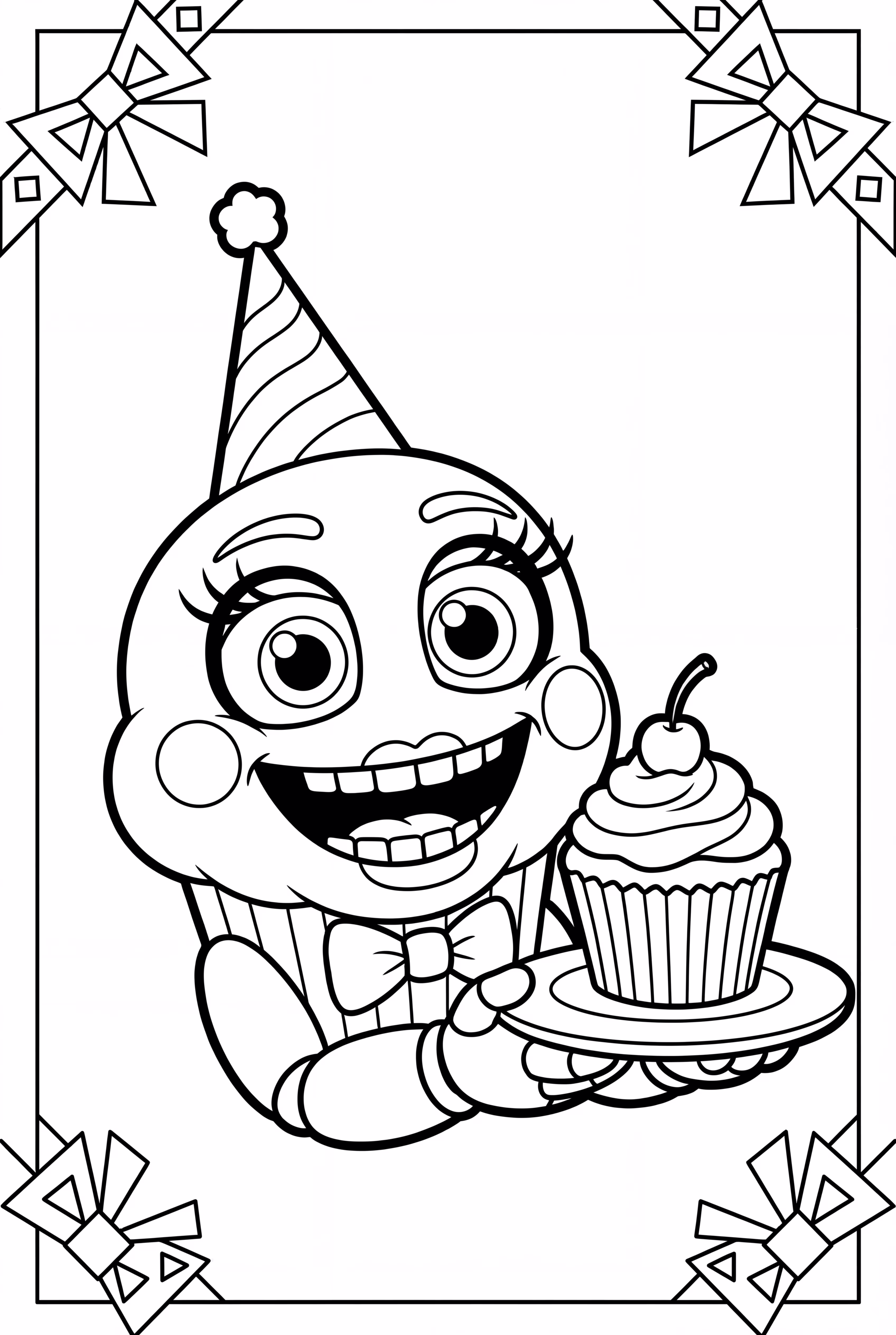 cinco noites no freddy cupcake com decorações festivas-2