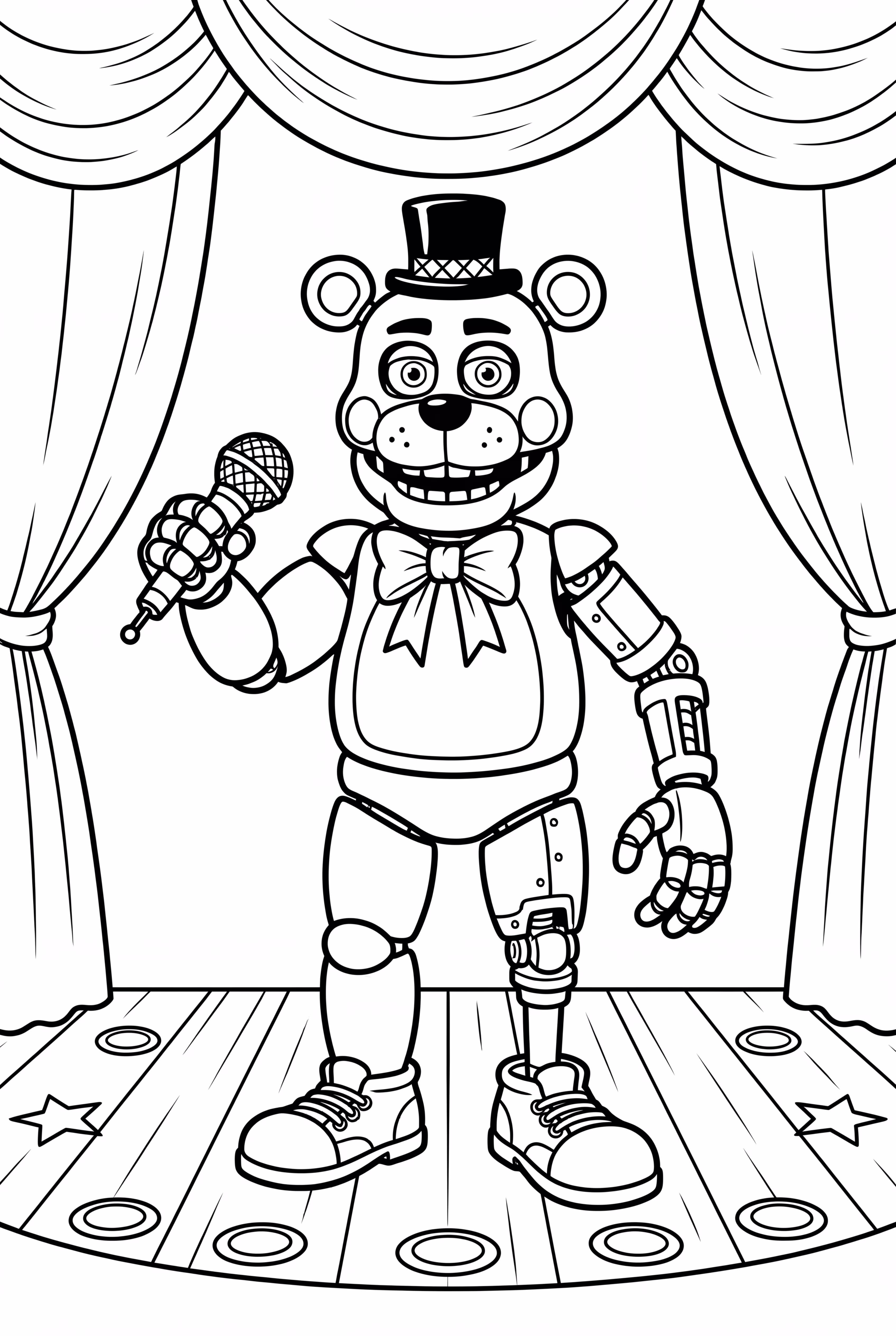 five nights at freddy Lefty guardando o palco-2