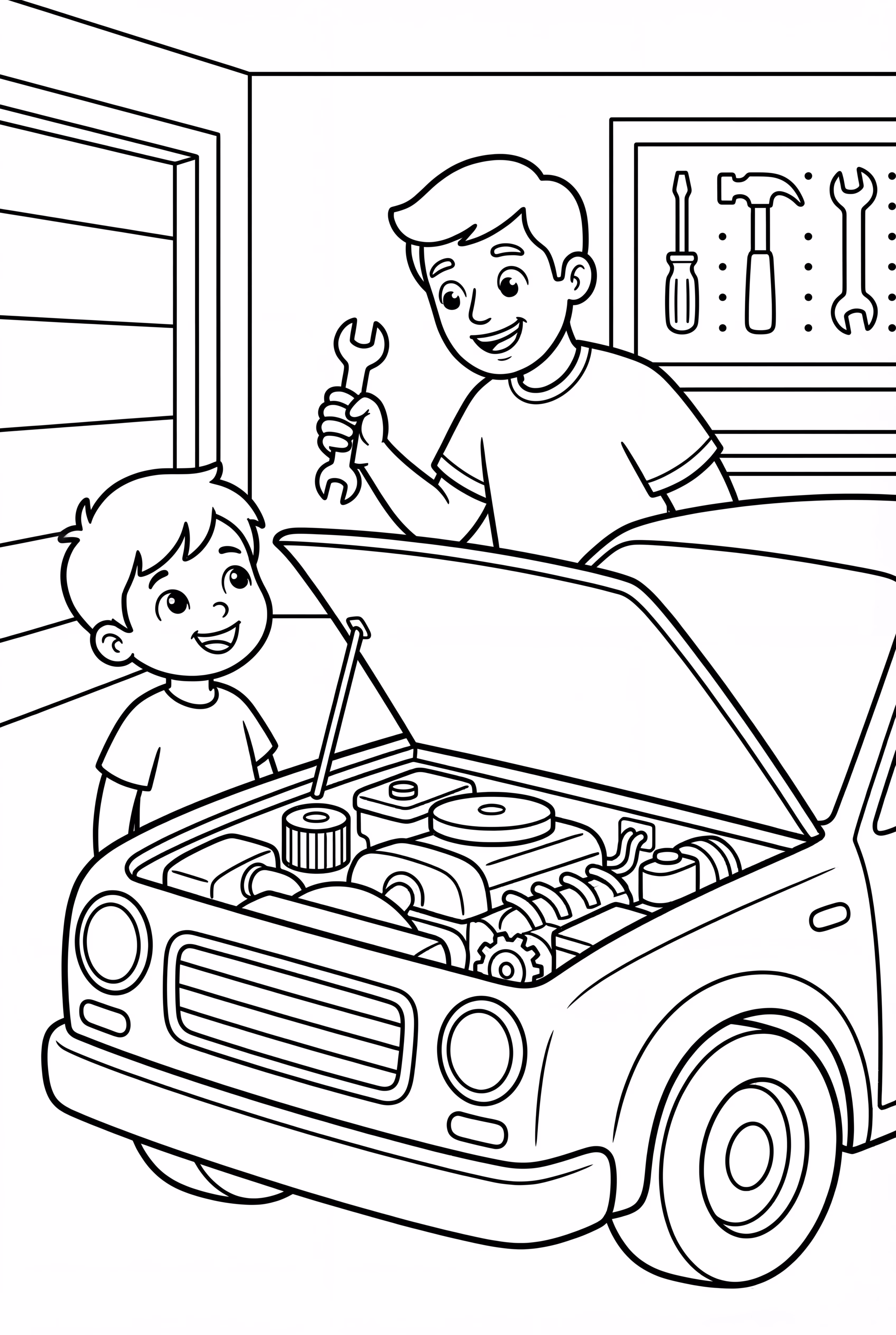 Fixing A Car With Dad On Fathers Day