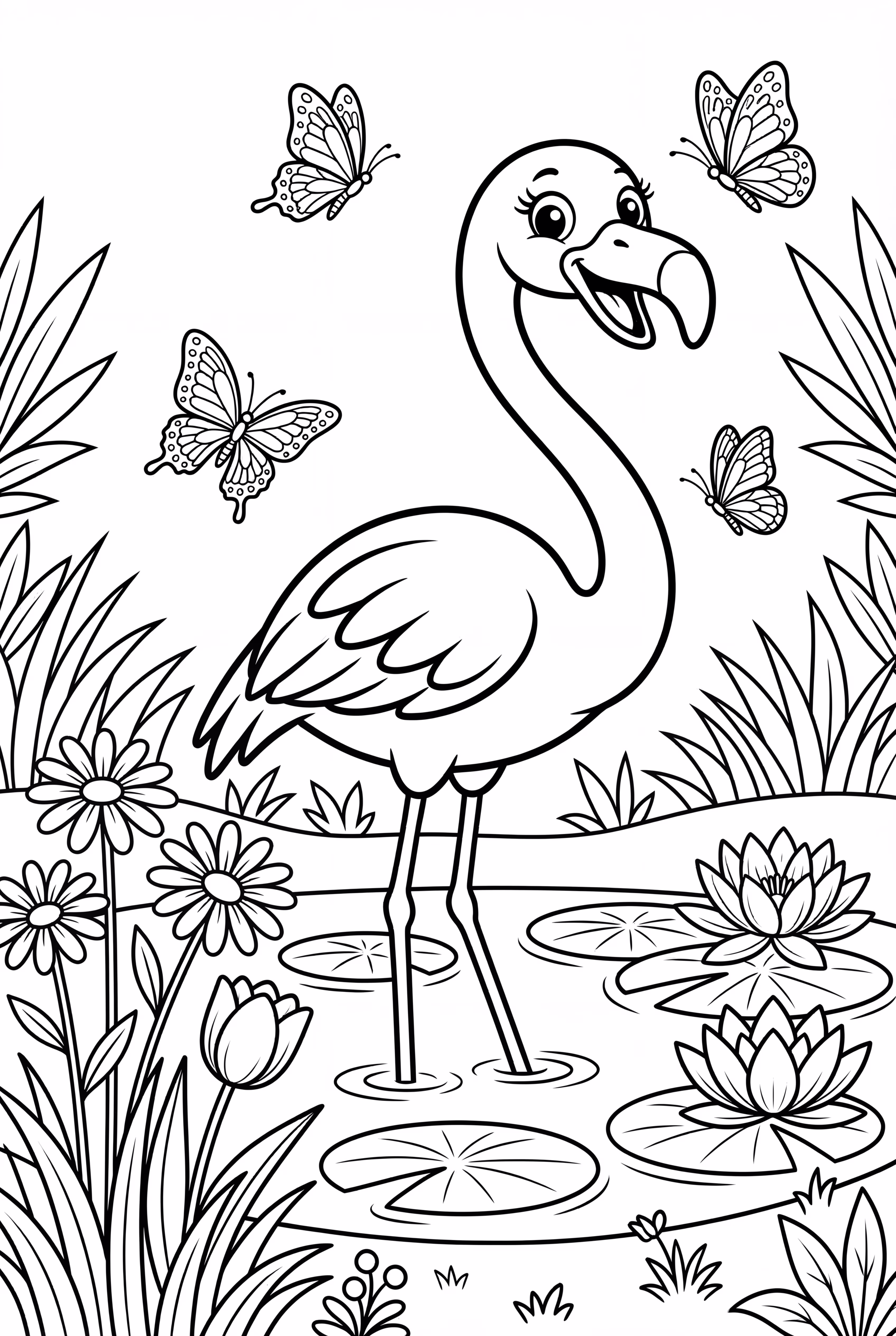 Flamingo and Butterfly Garden