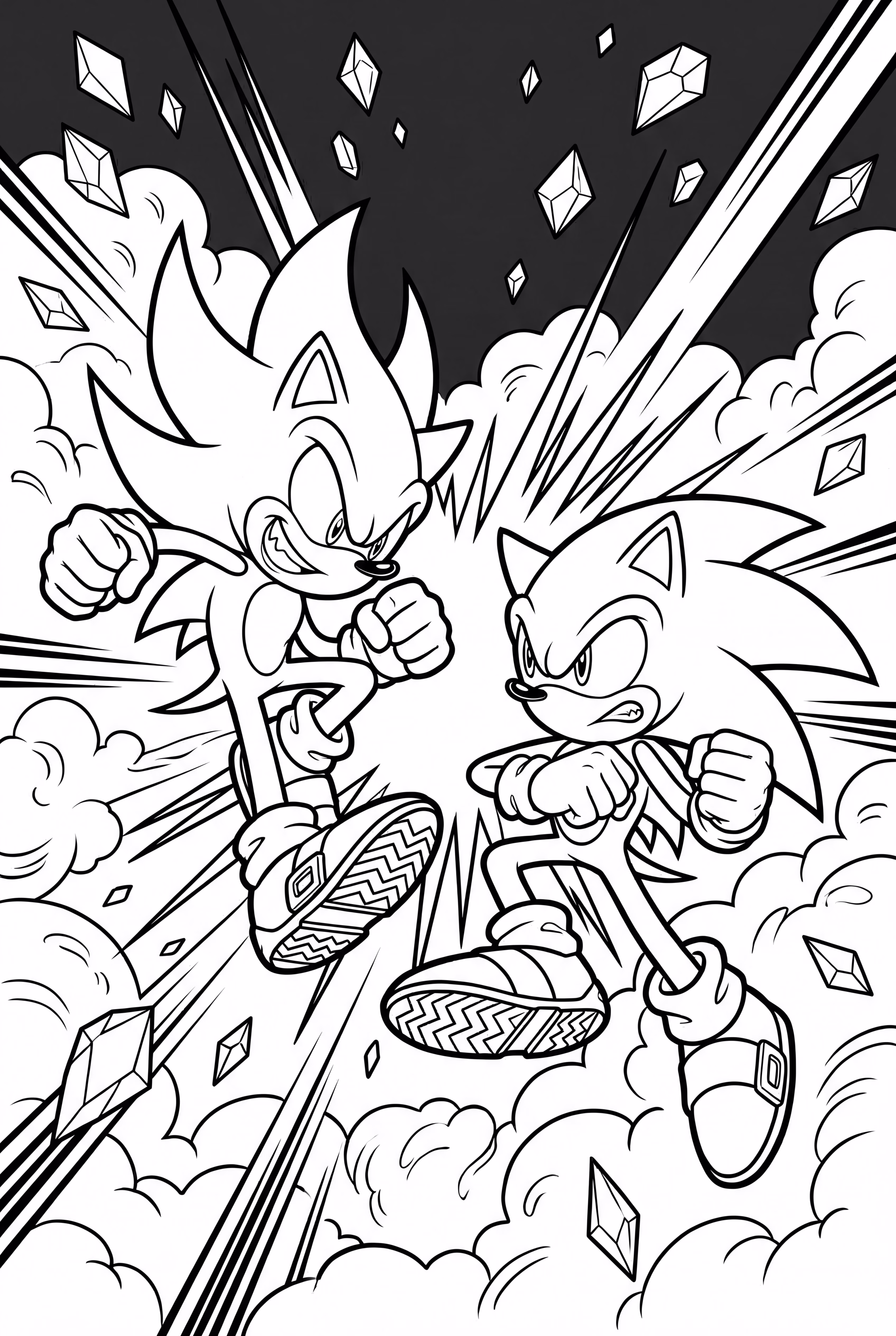 fleetway super sonic fighting shadow in the sky-2