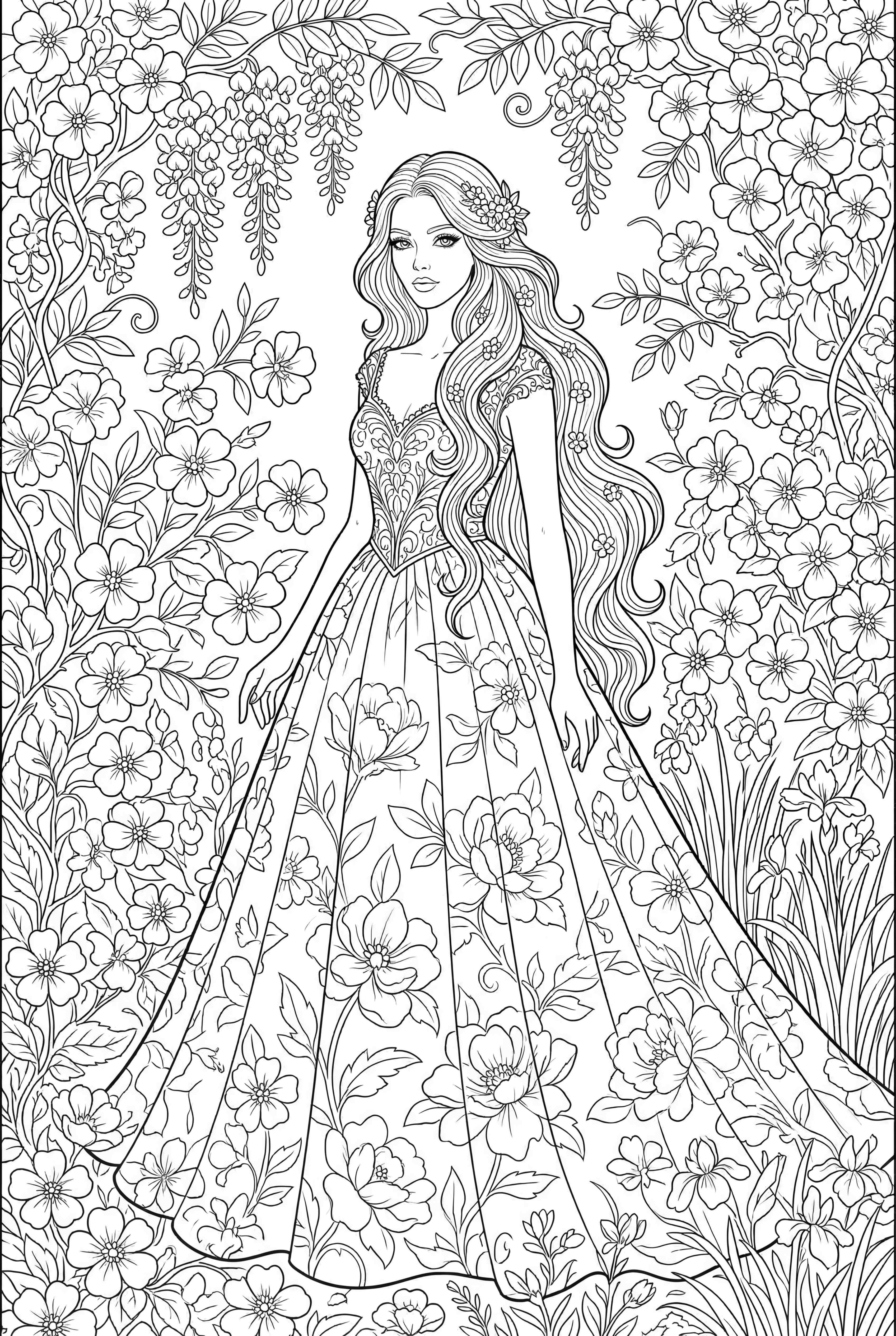 Floral dress pattern