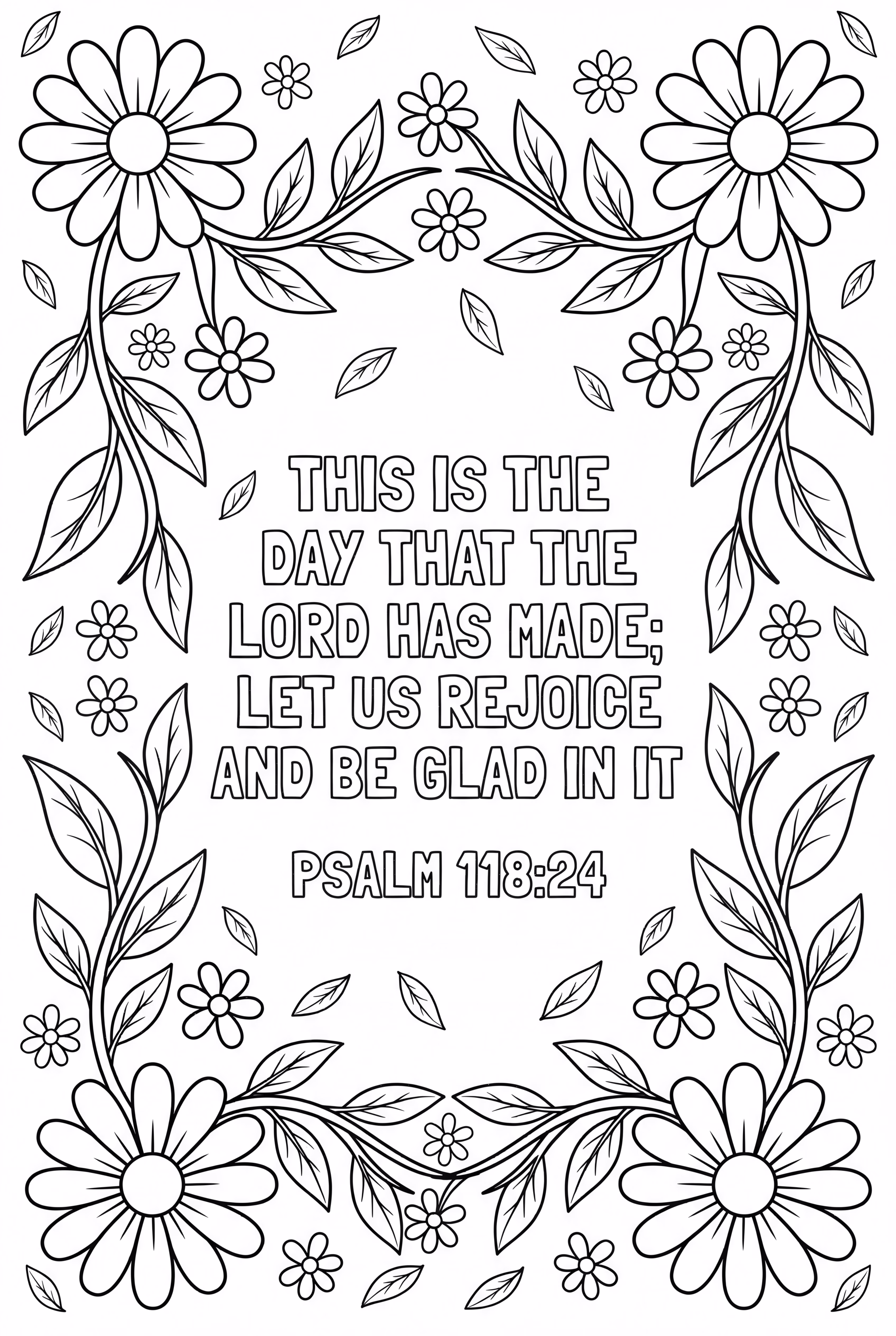 Floral Wreath Around A Bible Verse