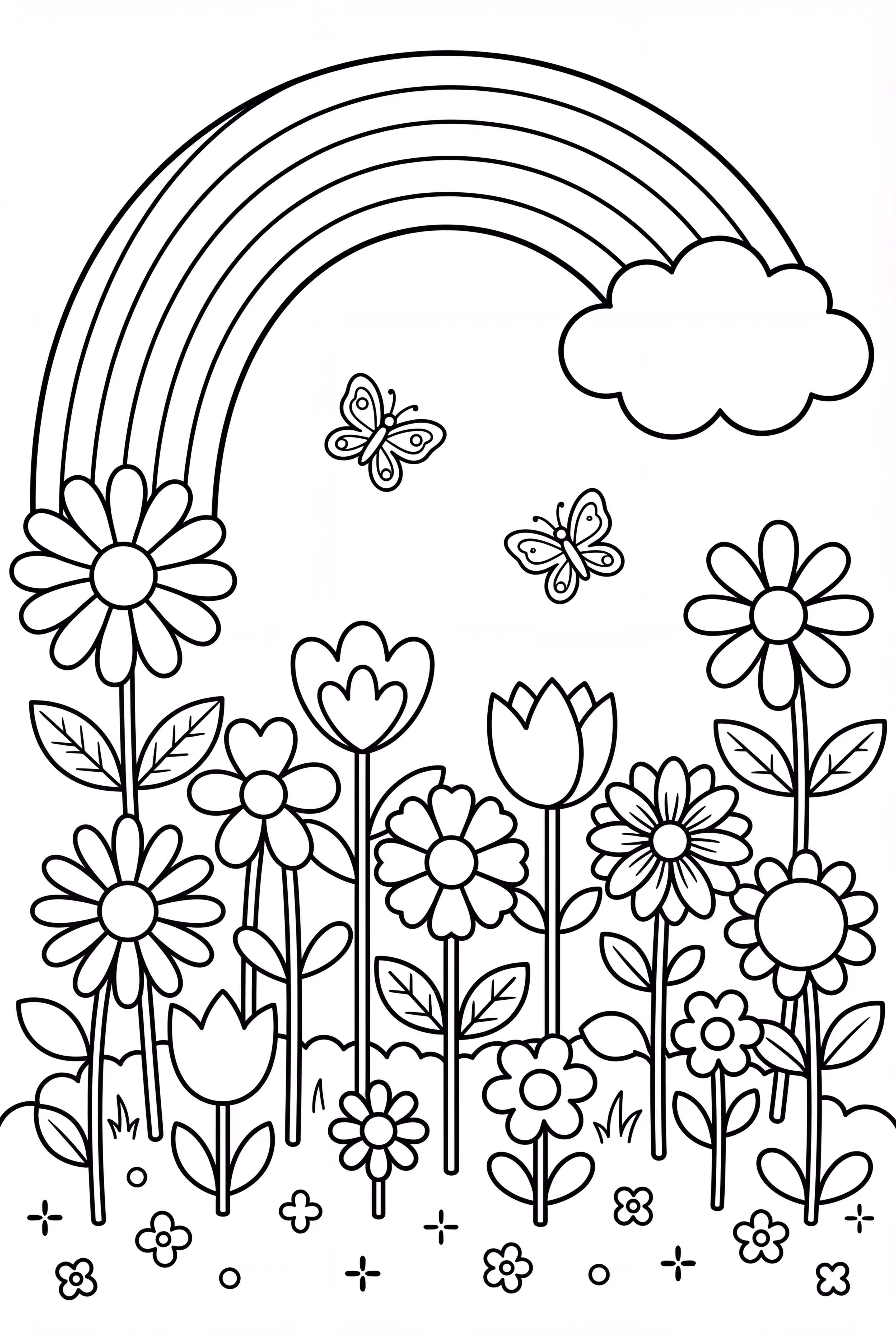 Flower Under Rainbow