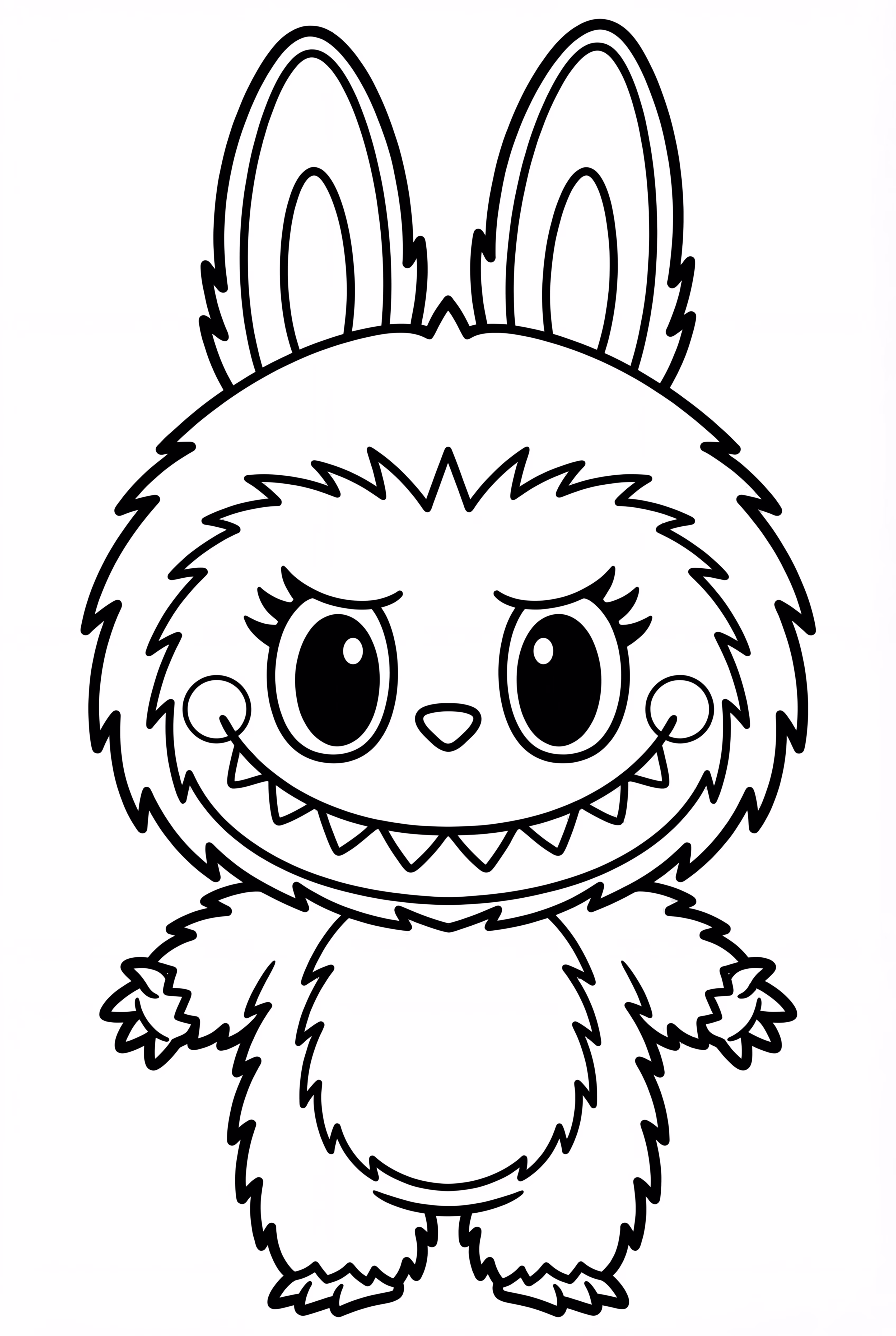 Fluffy Labubu con Grandes Orejas