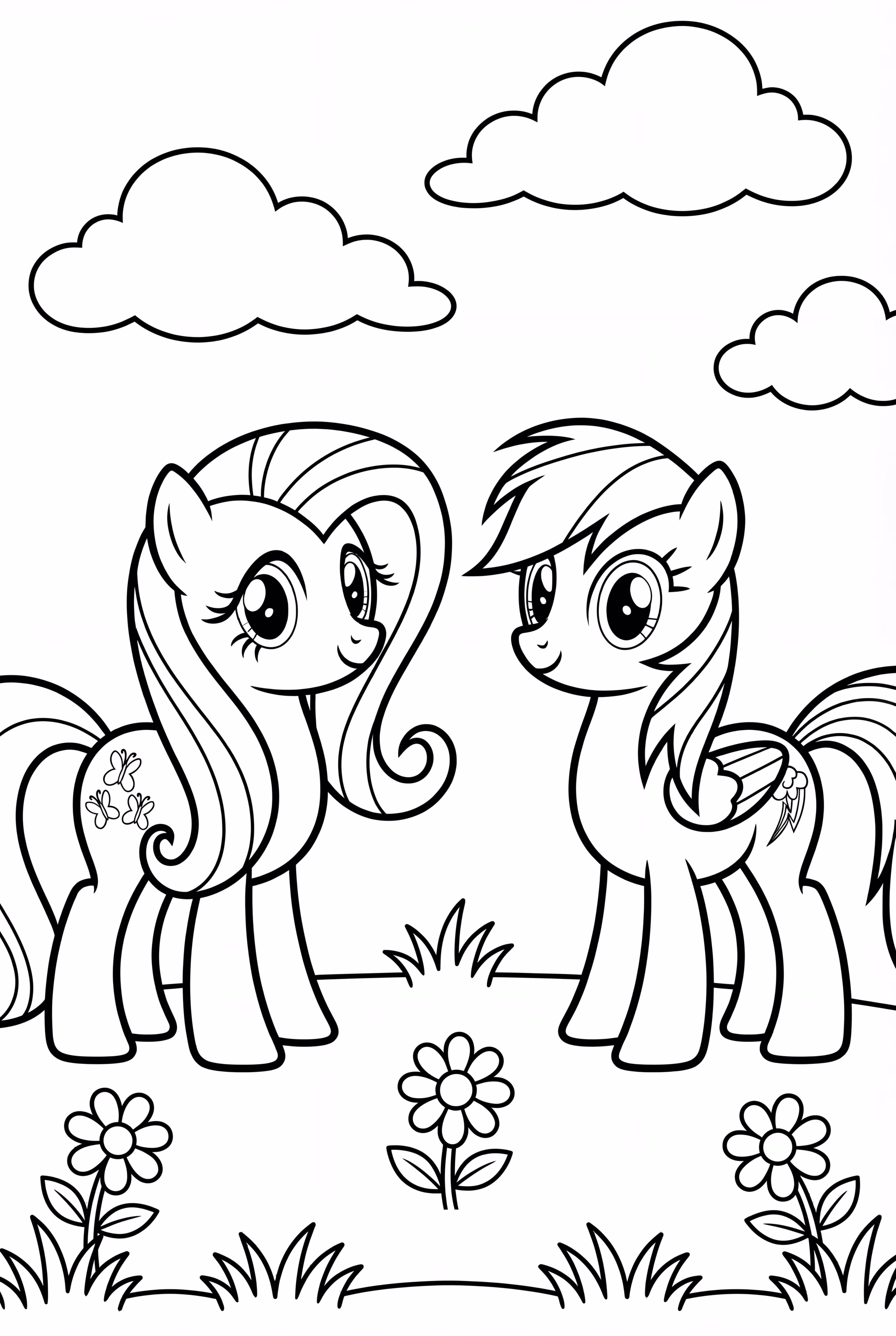Fluttershy And Rainbow Dash Chatting