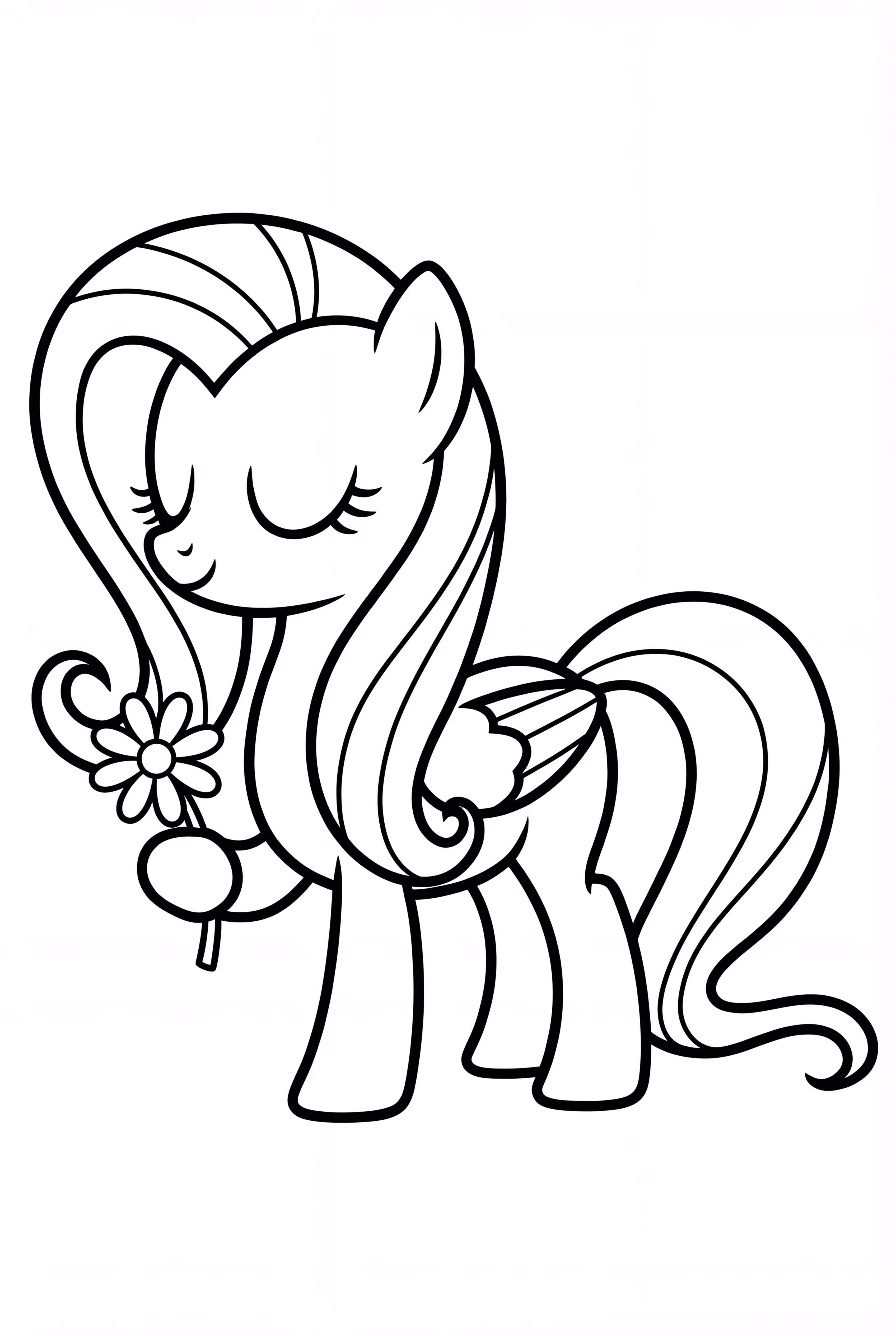 柔柔手捧着一朵花