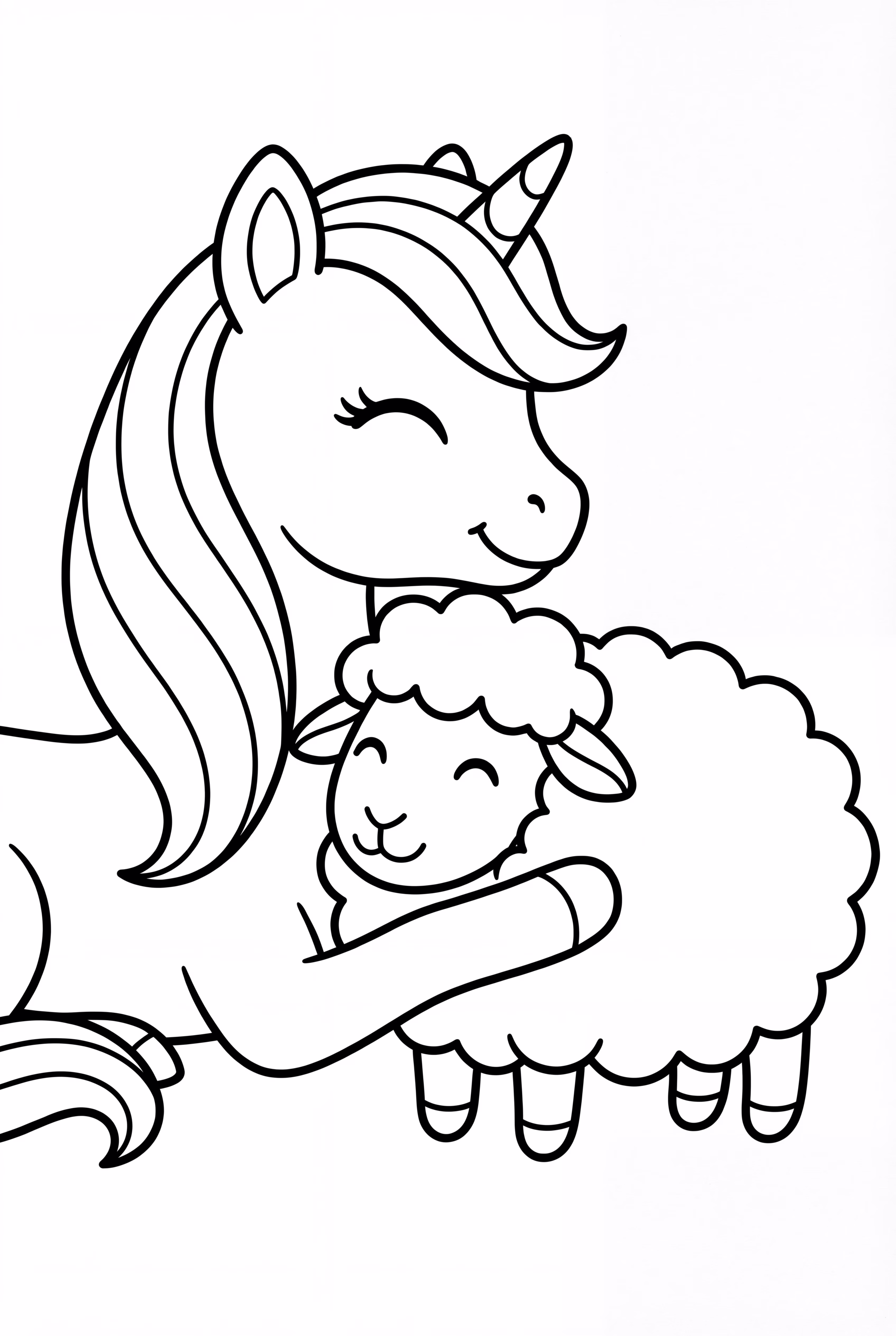 Fluttershy Hugging A Fluffy Sheep
