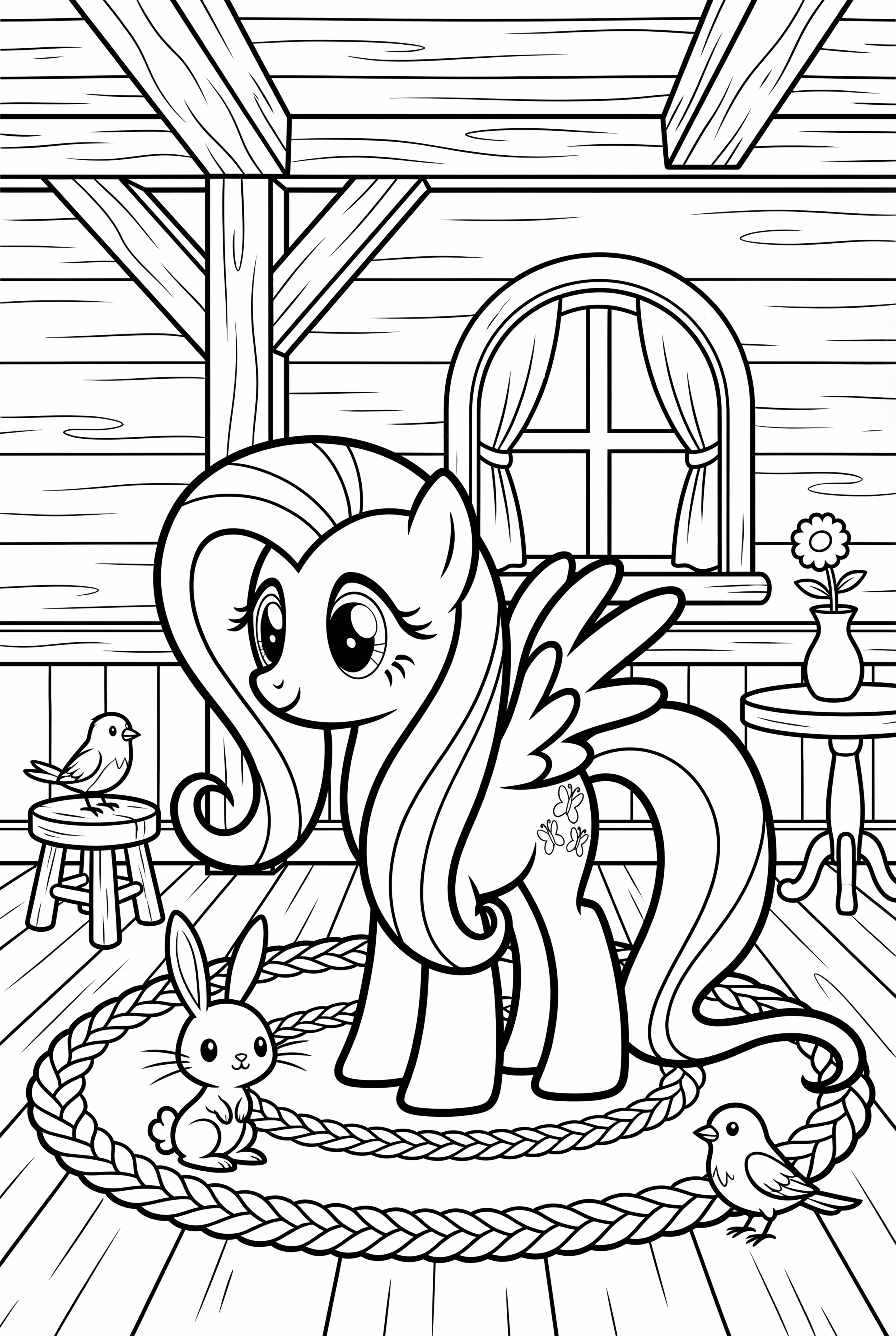 柔柔在她温馨的小屋里