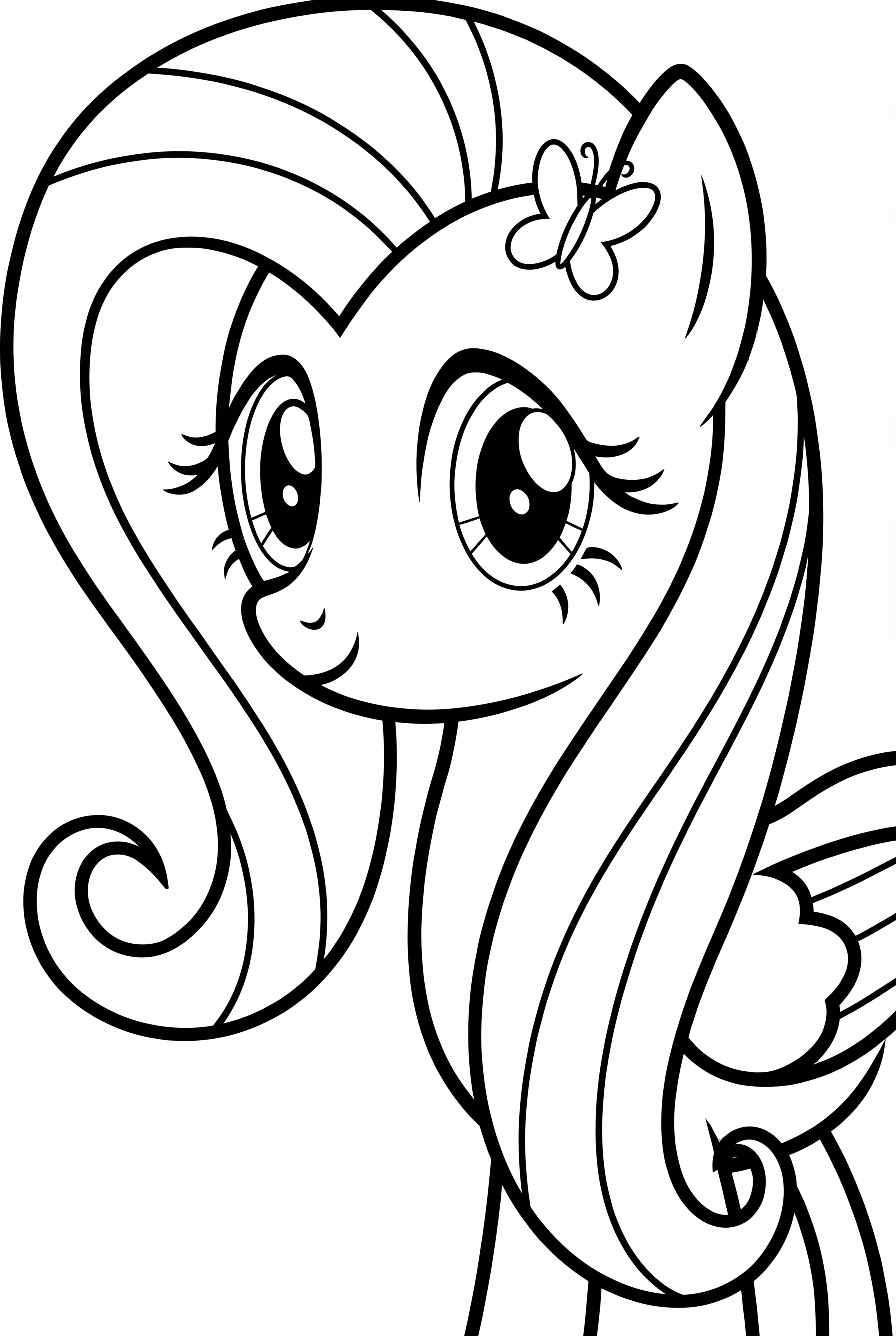 Fluttershy's Face With A Shy Smile