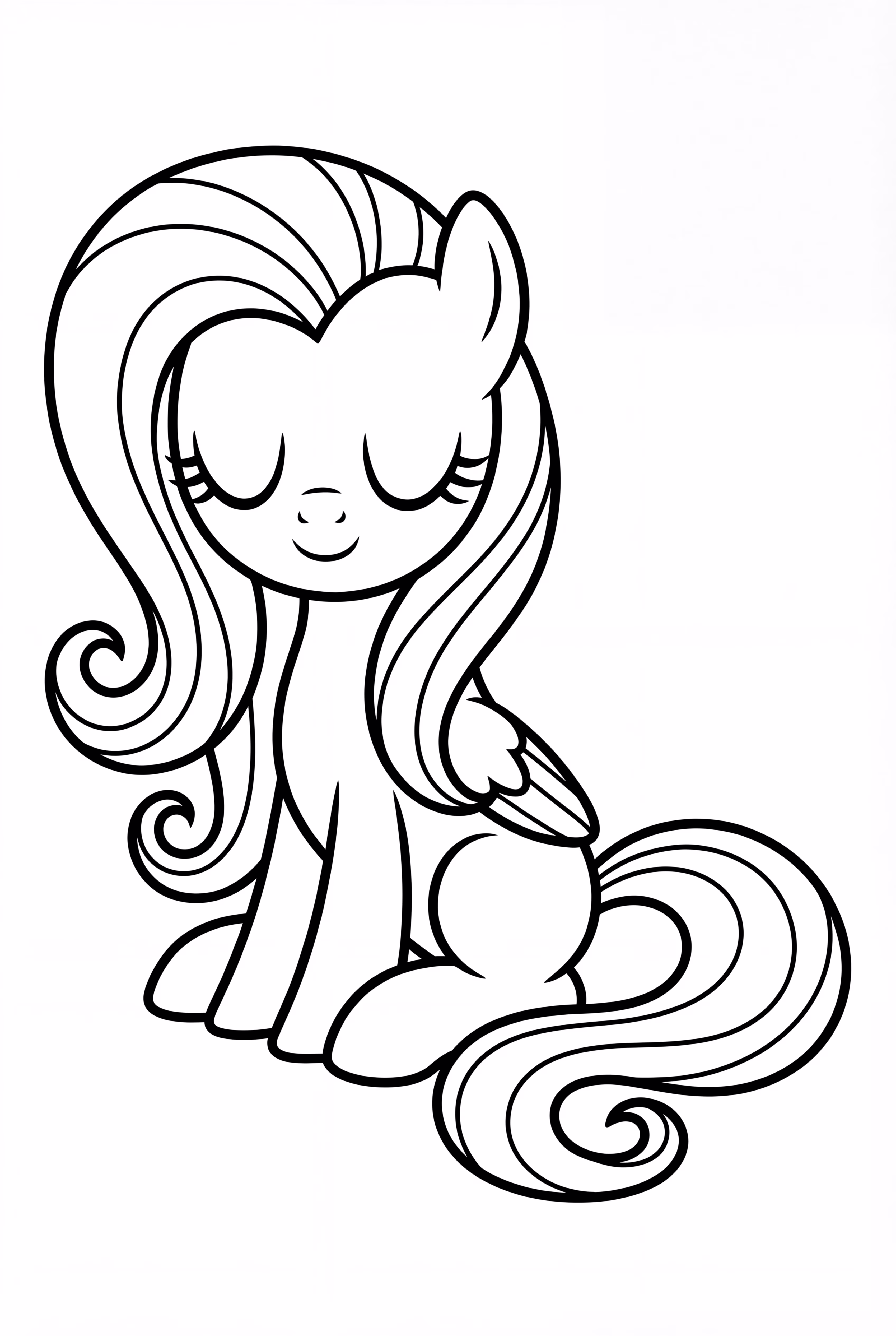 Fluttershy Sitting Peacefully