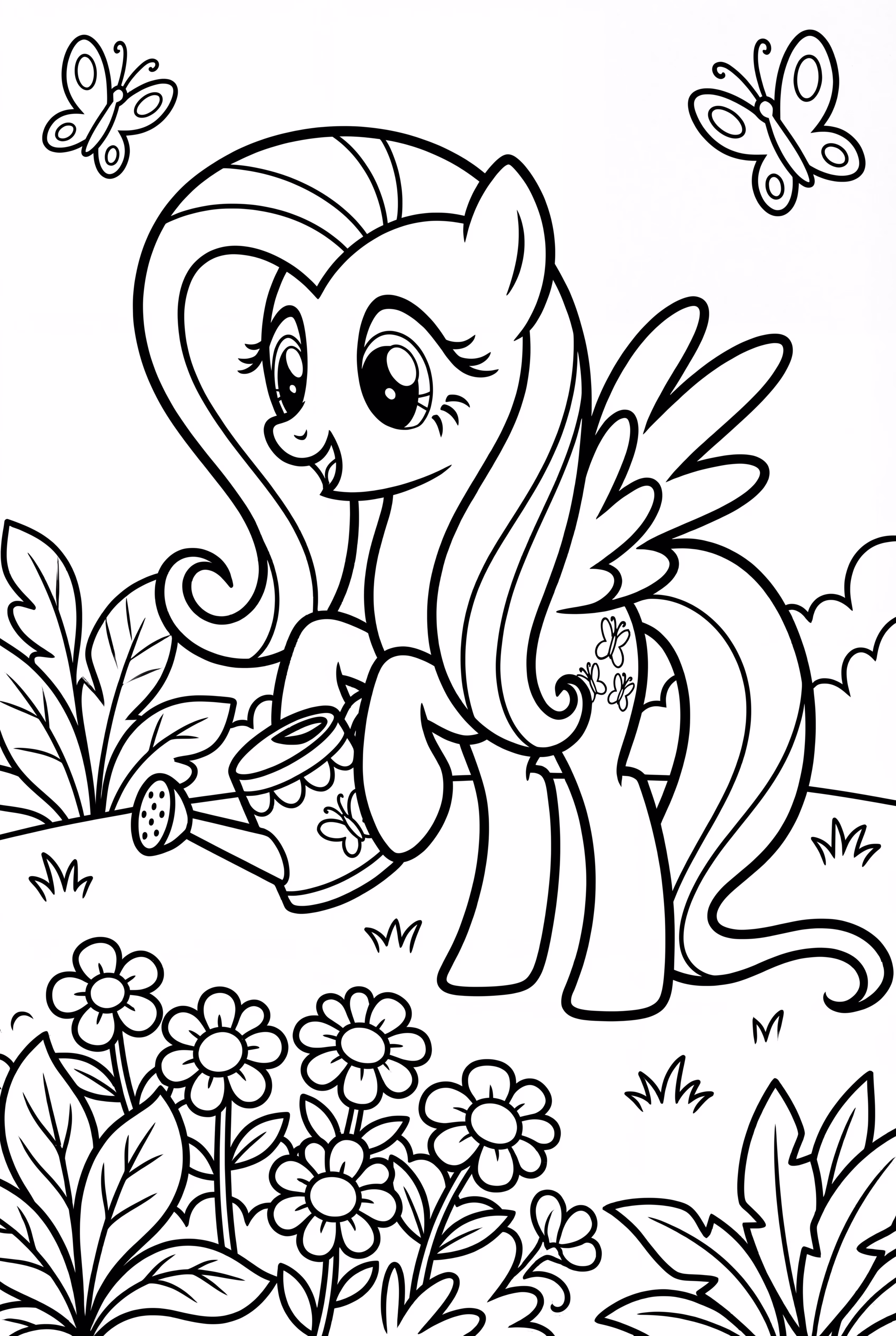 柔柔照料她的花园