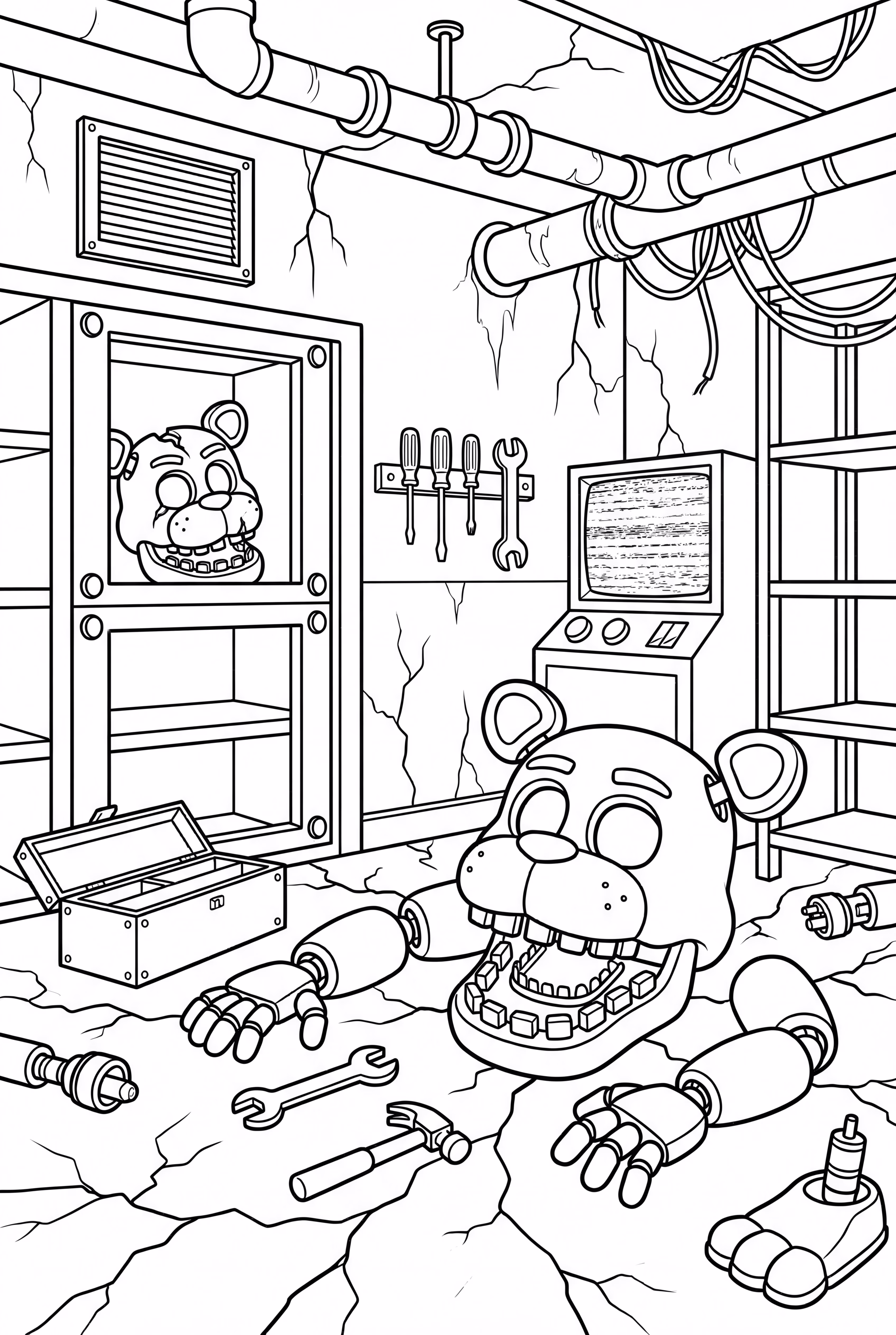 FNAF 6 Configuração da Sala de Salvamento
