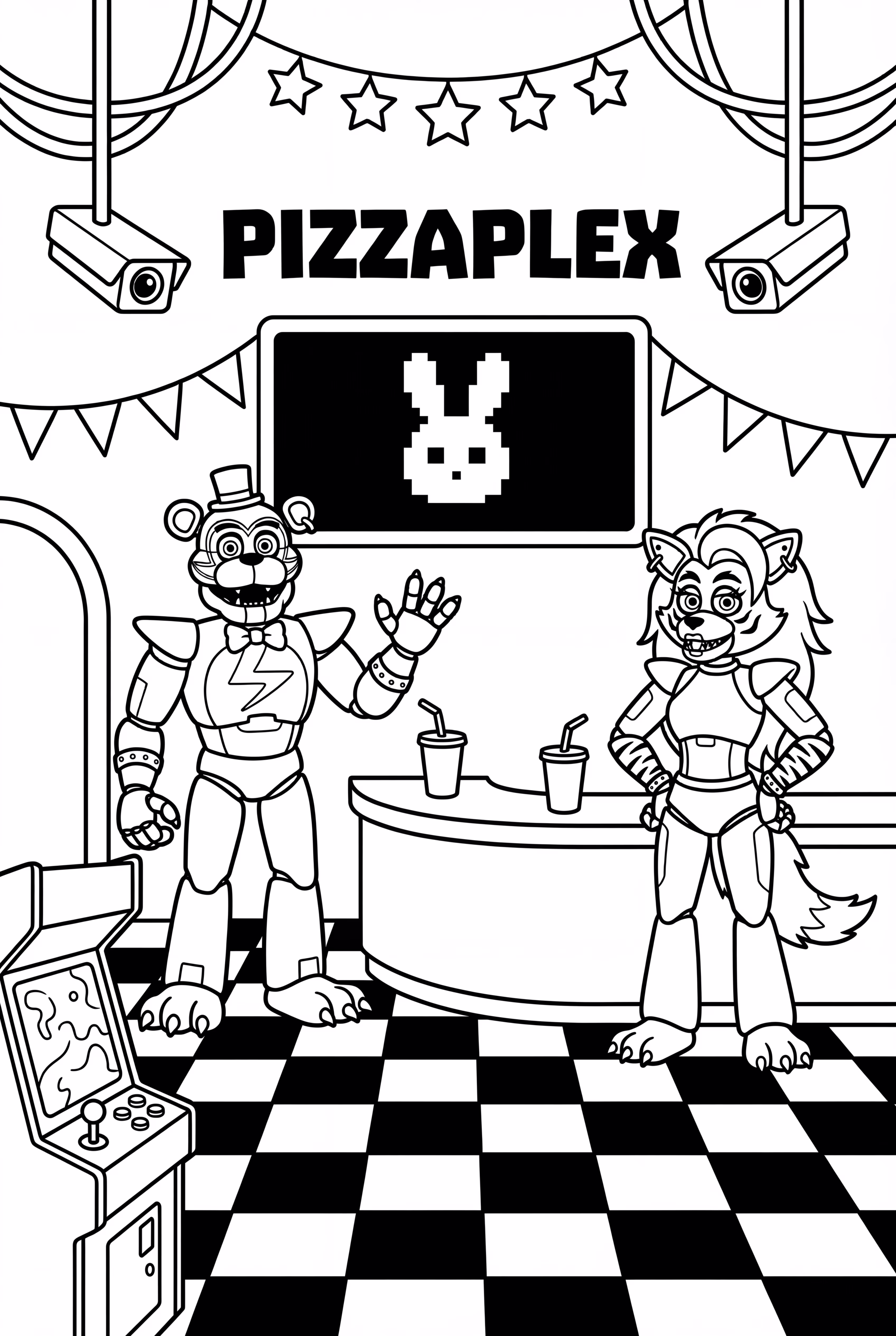 Cenário do Lobby de FNAF Security Breach