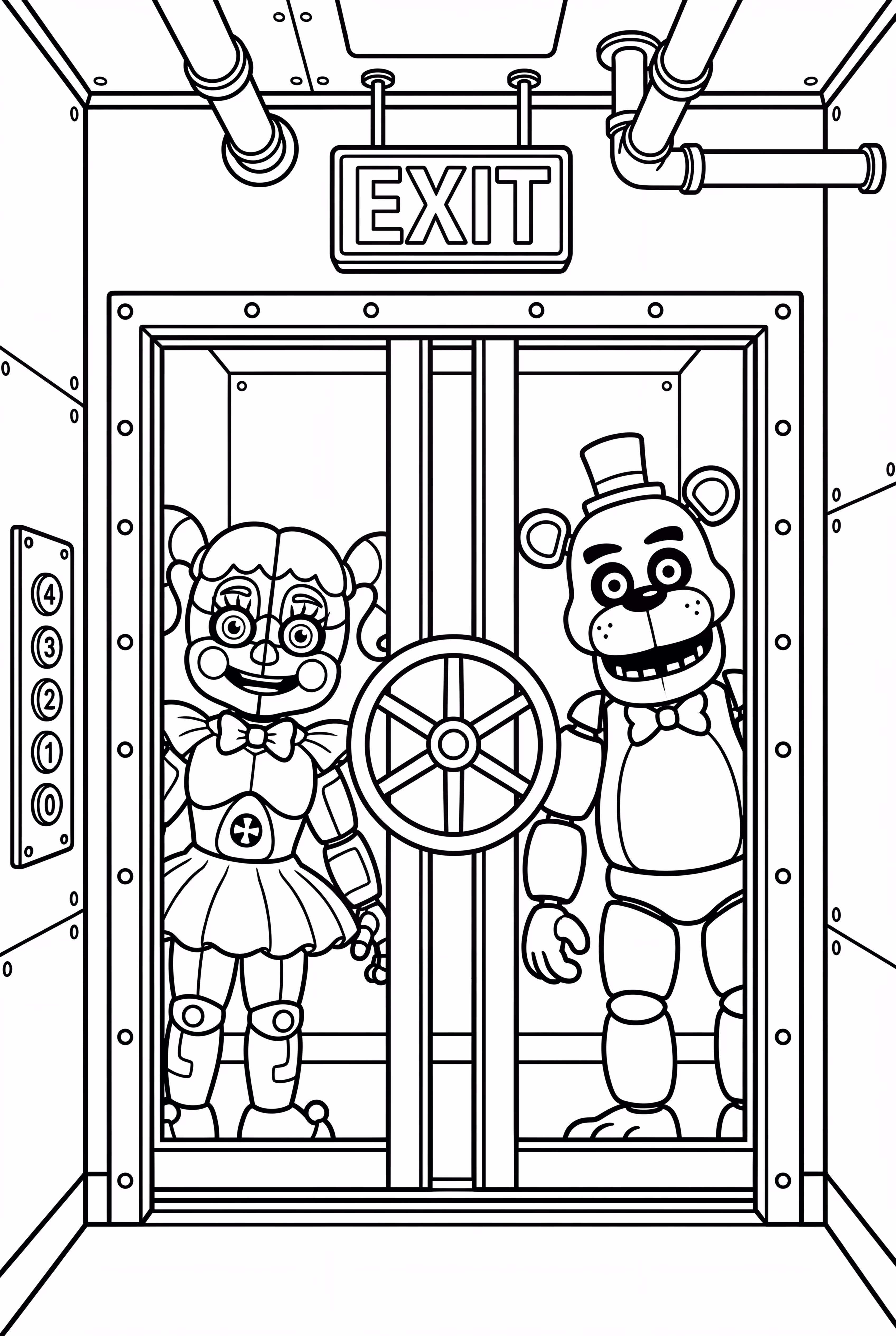 FNAF 姐妹位置电梯场景