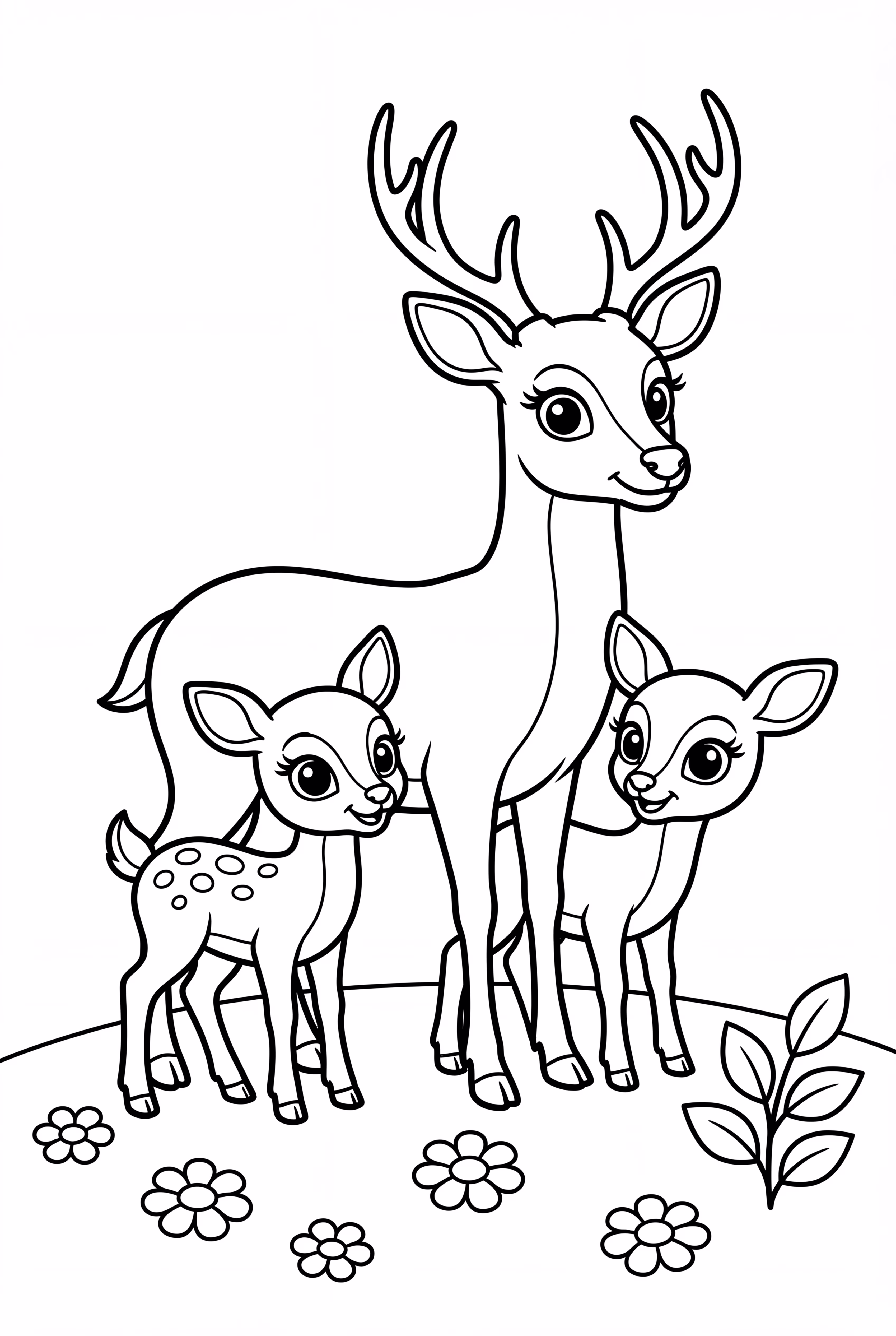 Forest Deer Family