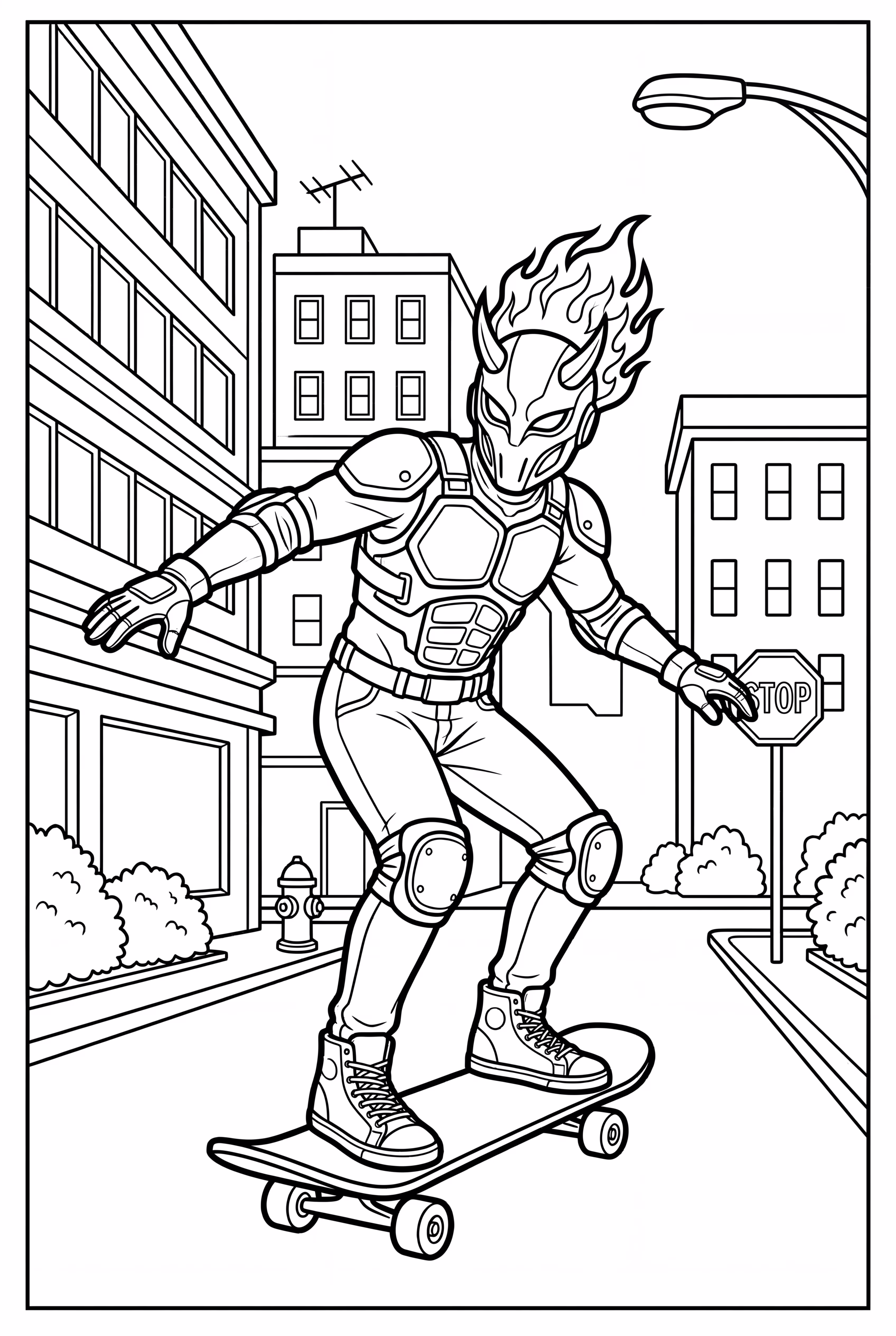 Fortnite Drift Riding a Skateboard Downtown