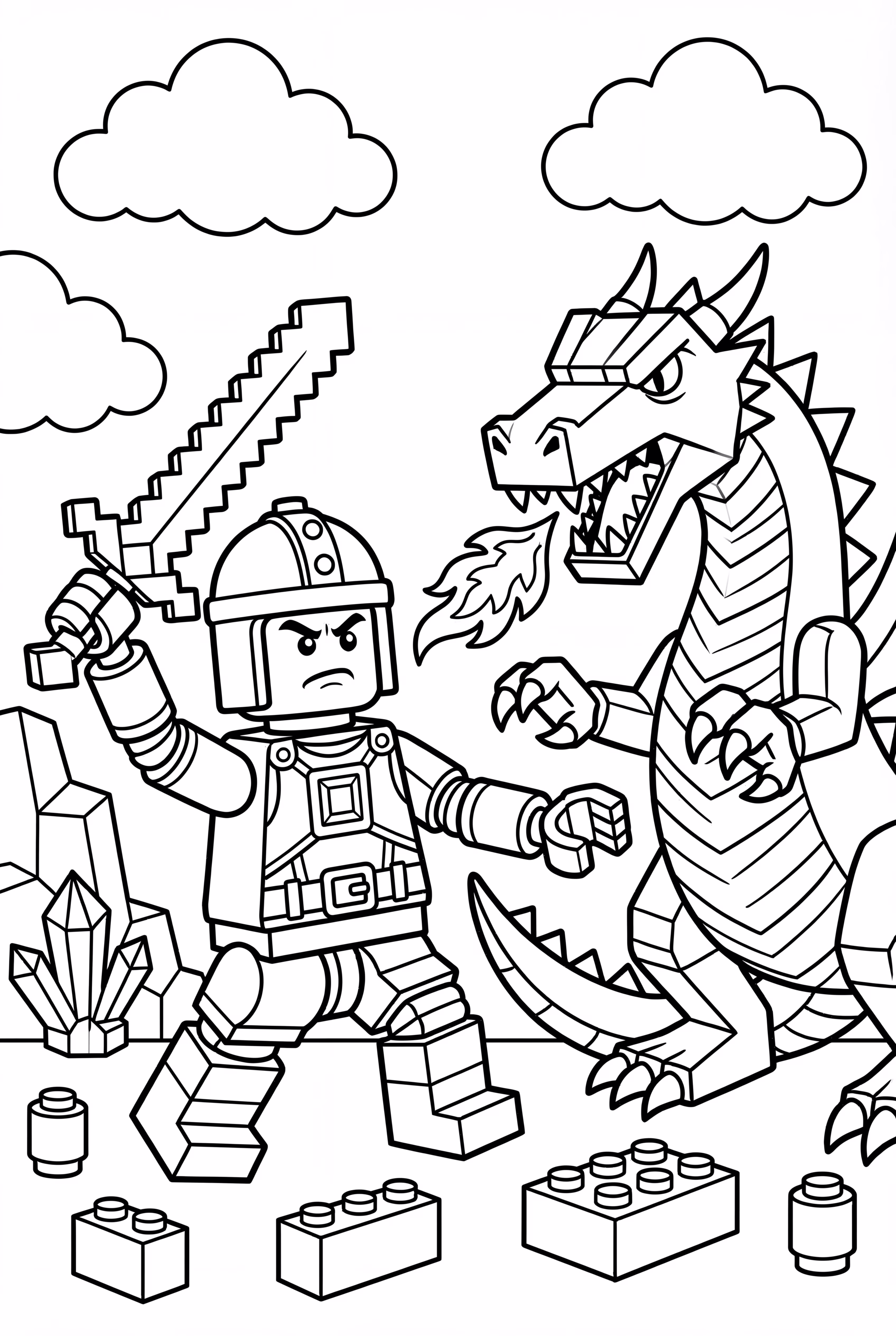 Fortnite Lego 角色對戰龍