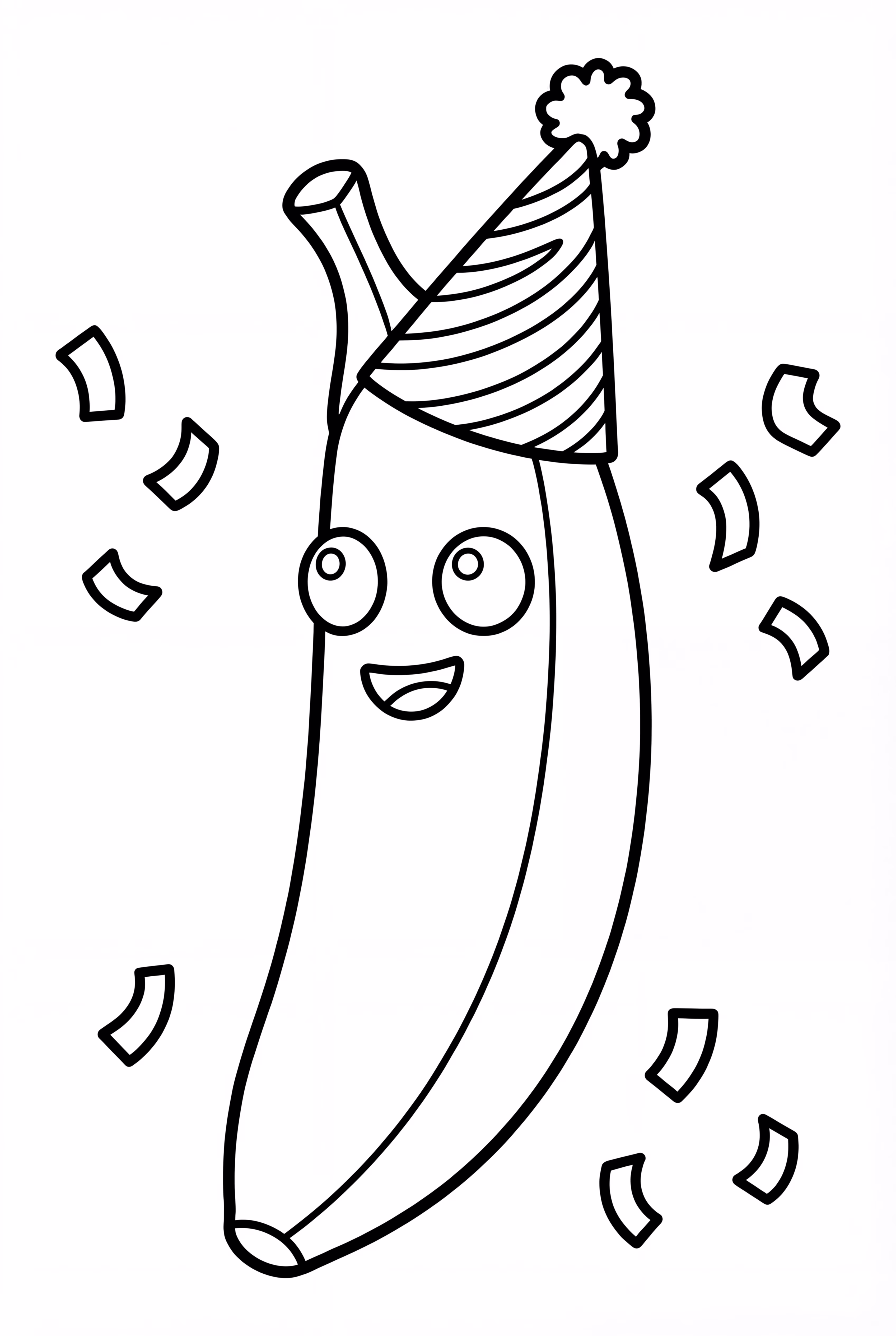 榮耀堡壘 Peely 戴著派對帽子和彩帶