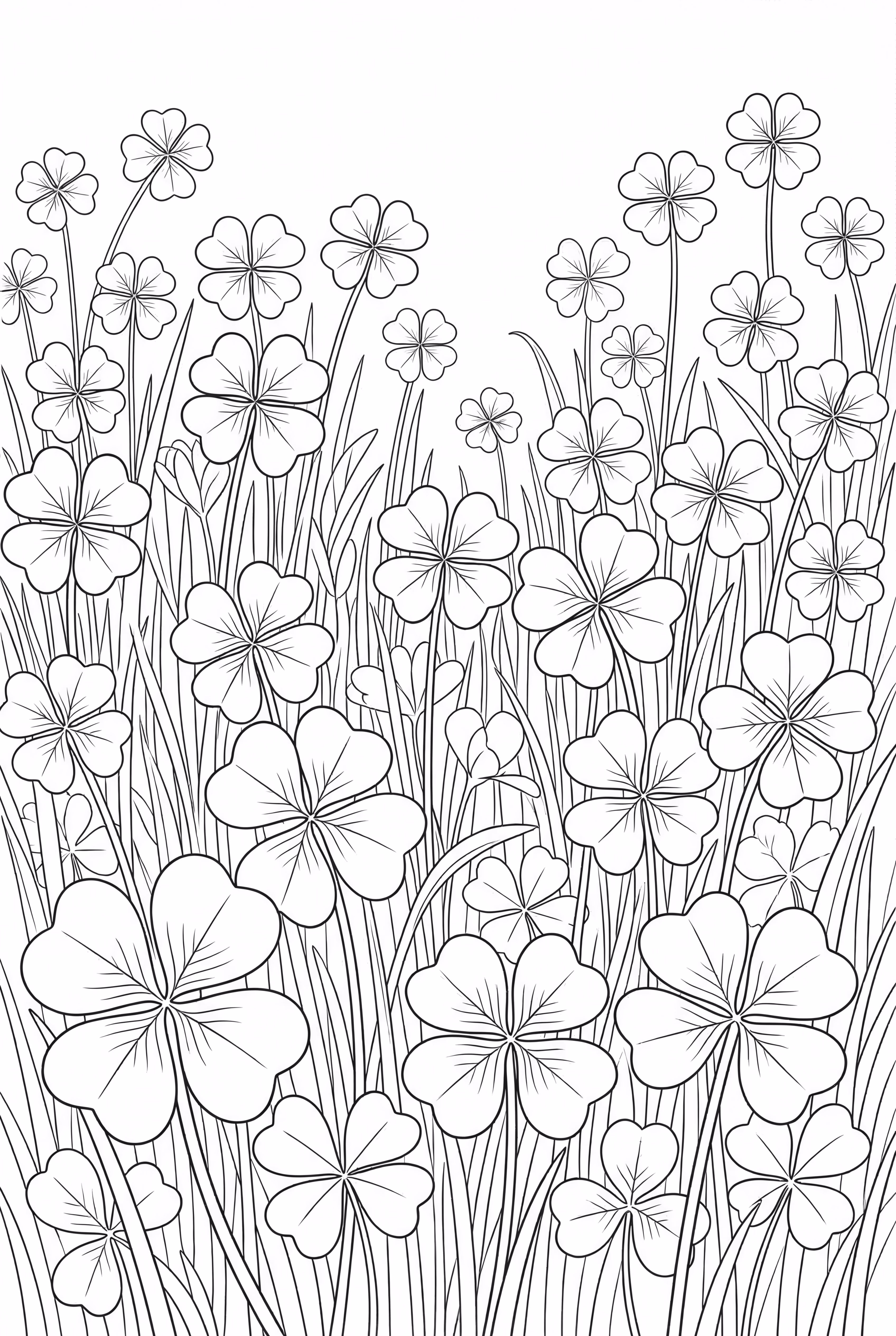 Champ de Trèfles à Quatre Feuilles