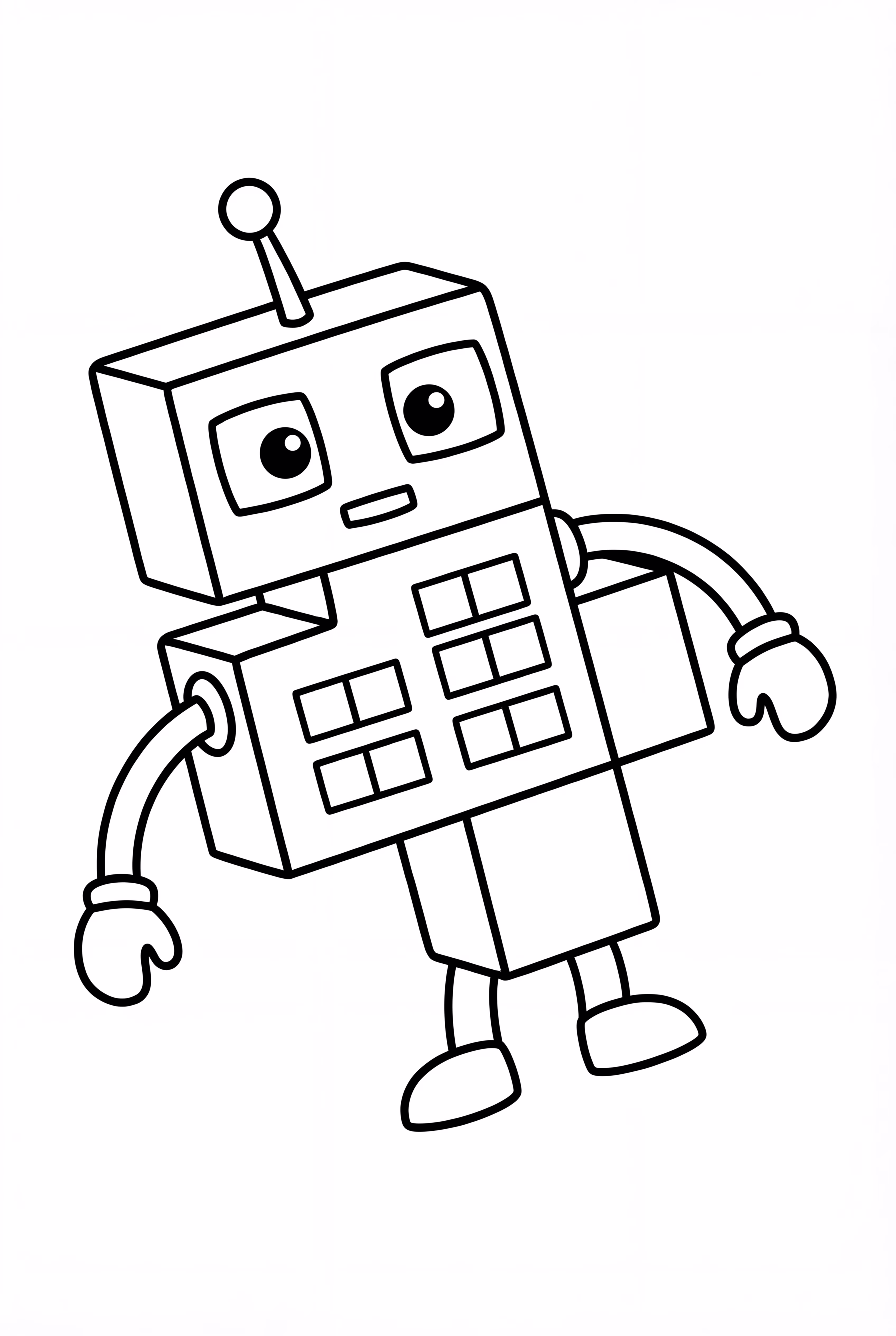 Four mimicking a robot