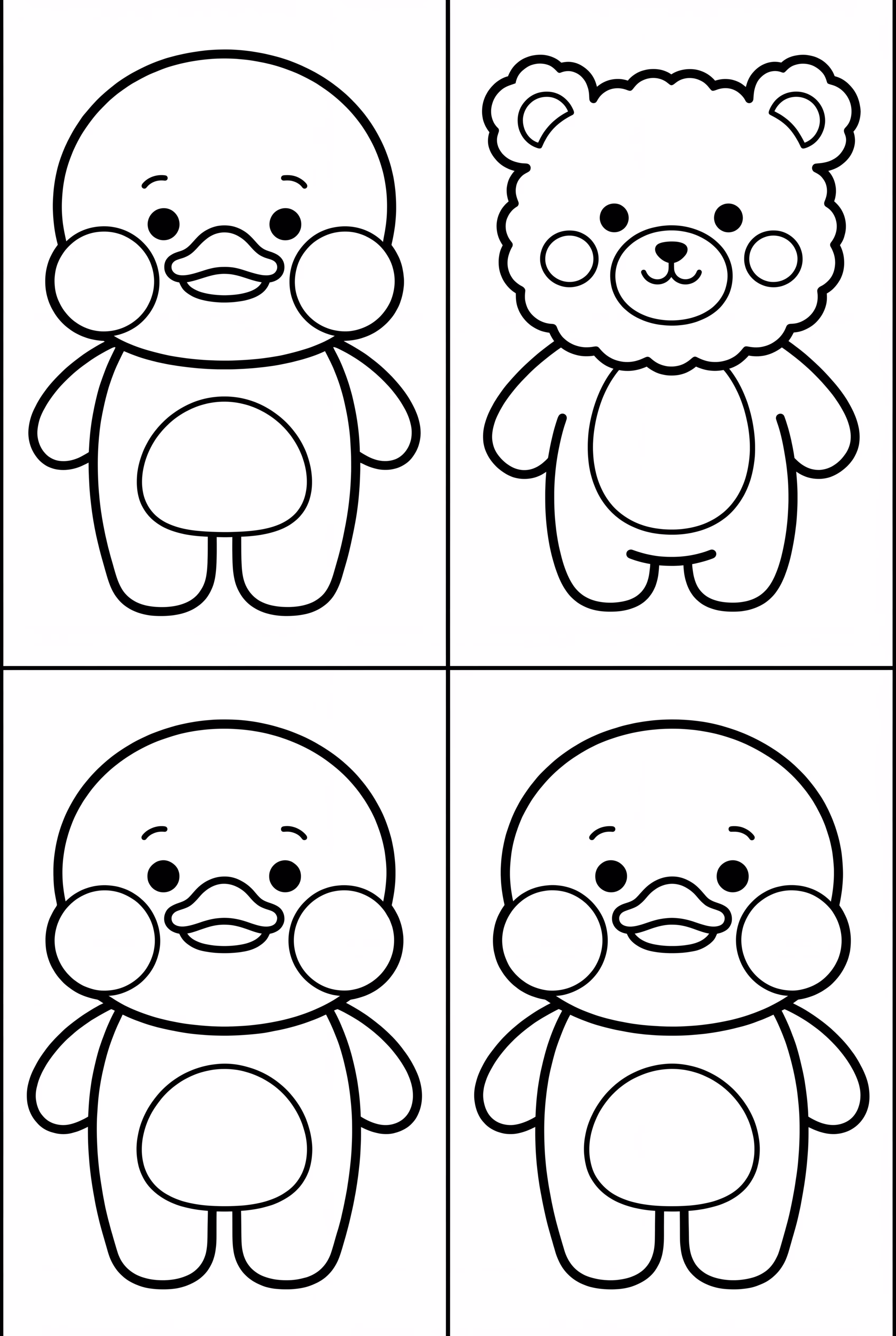 Four Paper Ducks And Bear