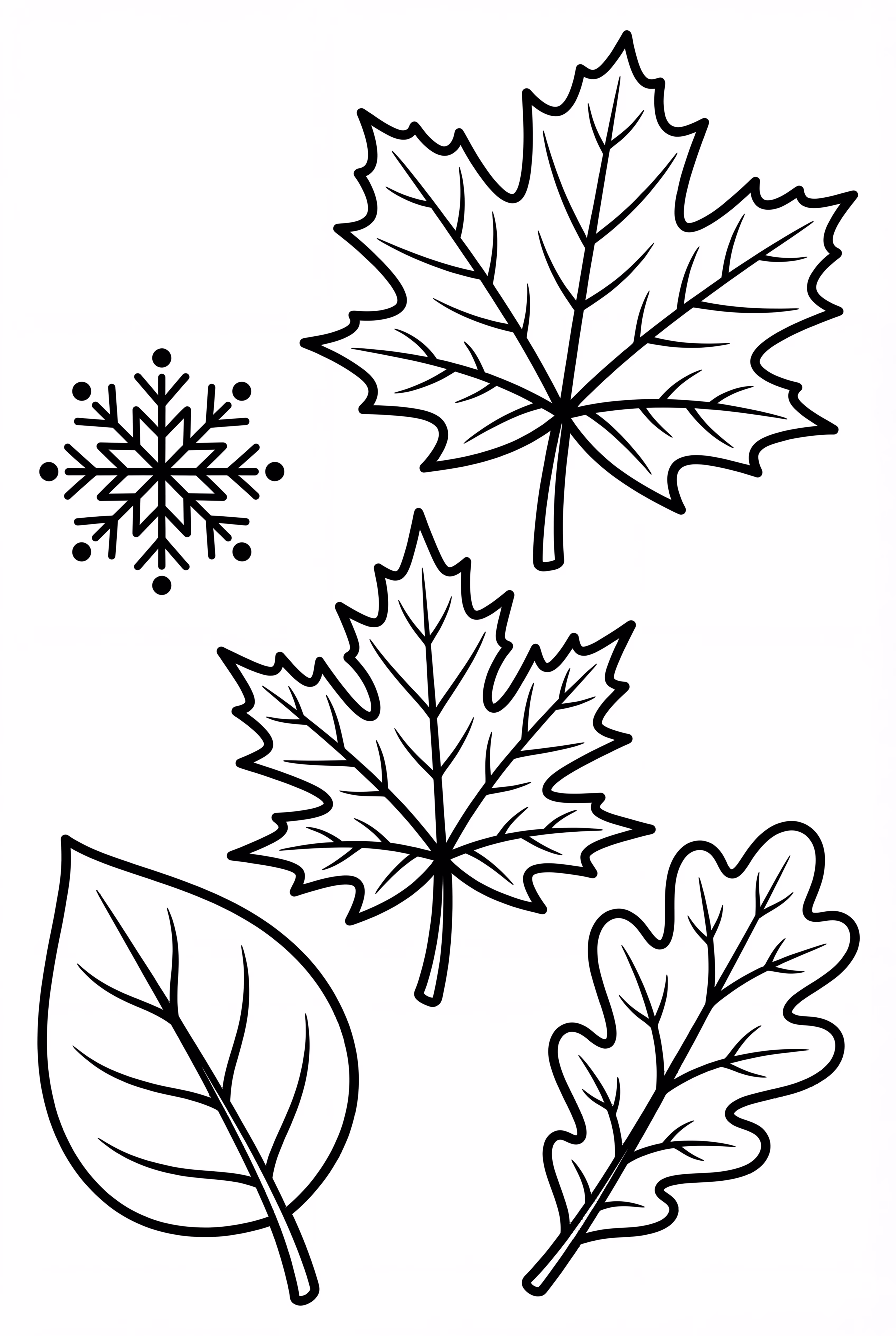 Laubveränderungen der vier Jahreszeiten