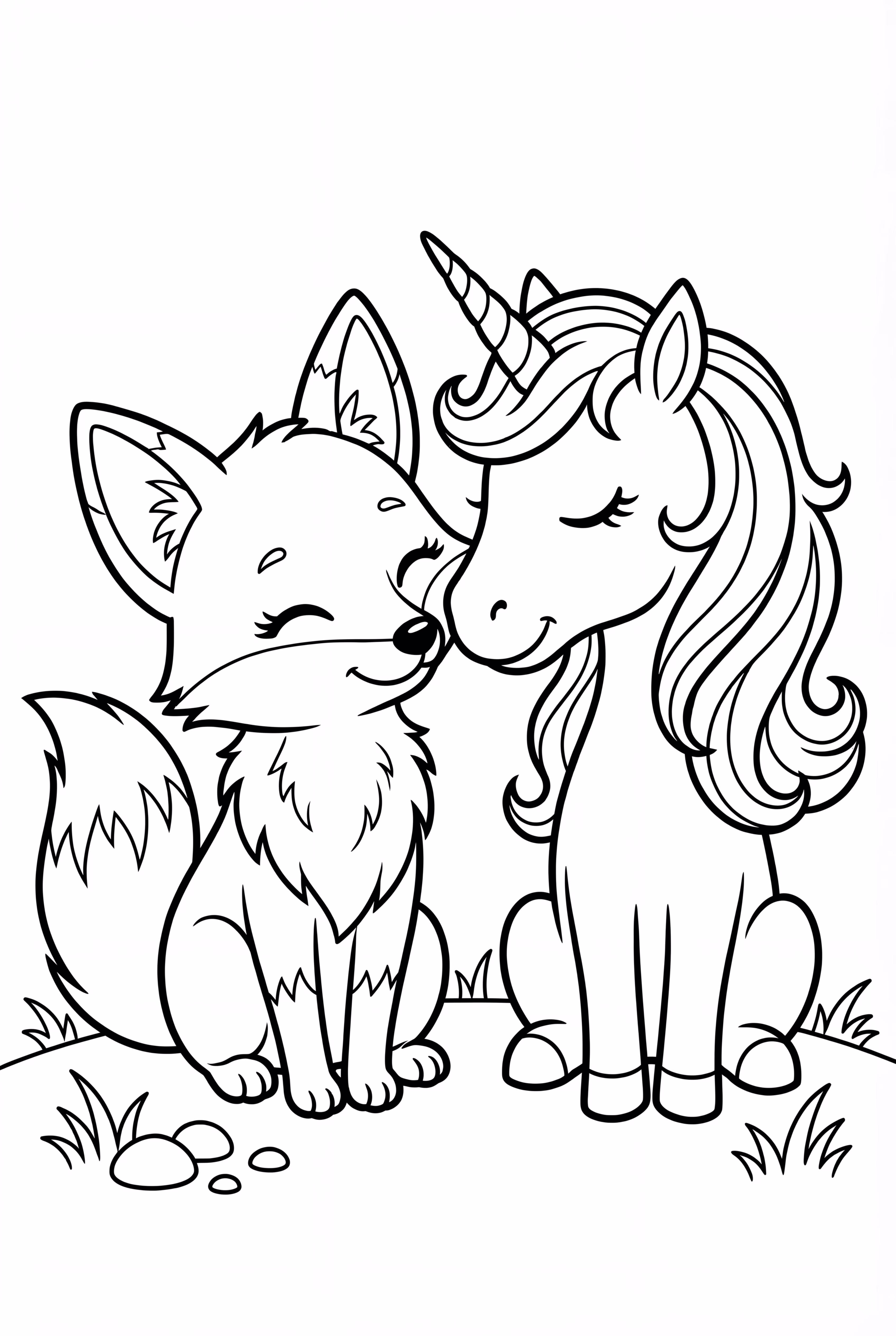 Fox Playing with Unicorn
