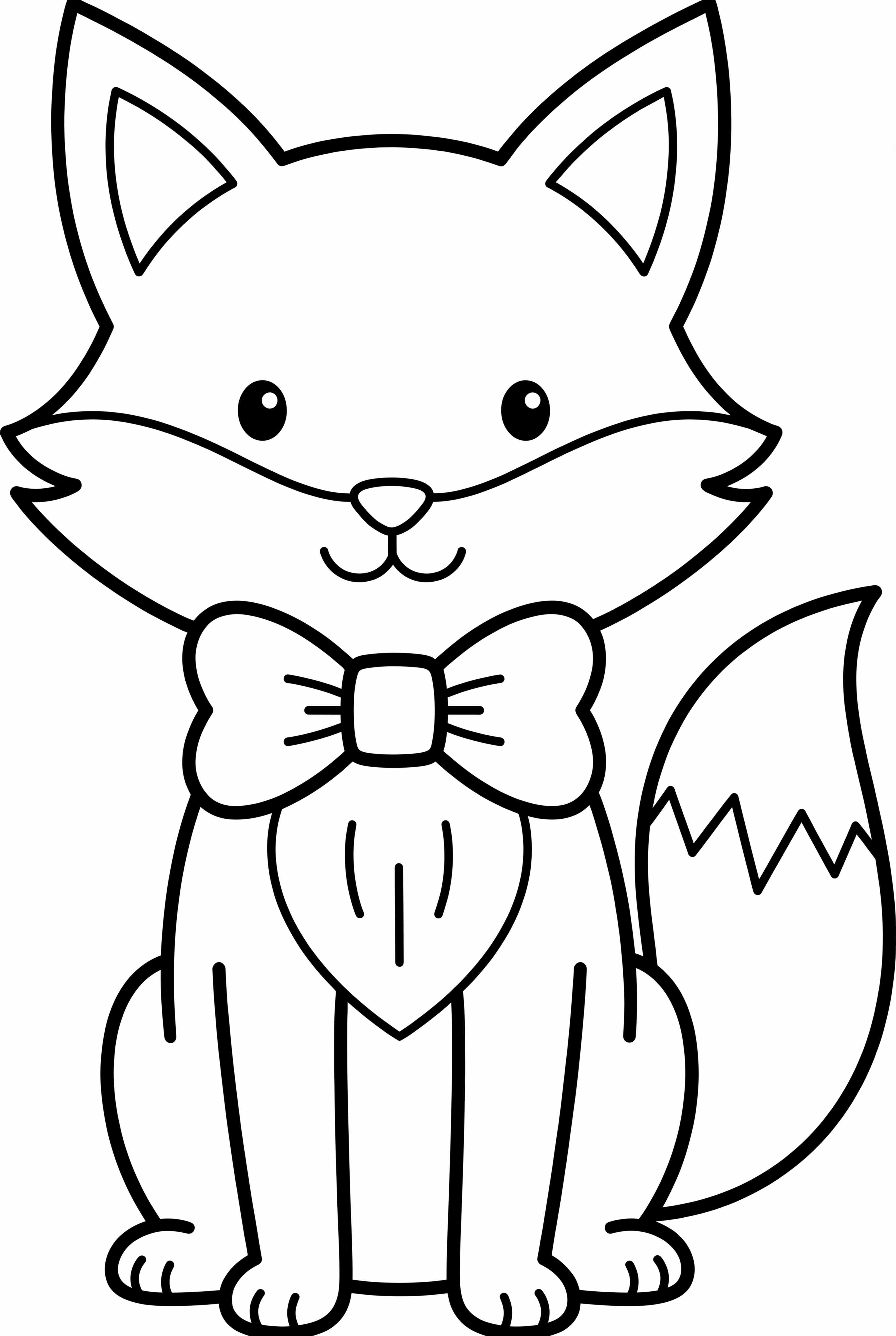 Fox Wearing Kawaii Bowtie
