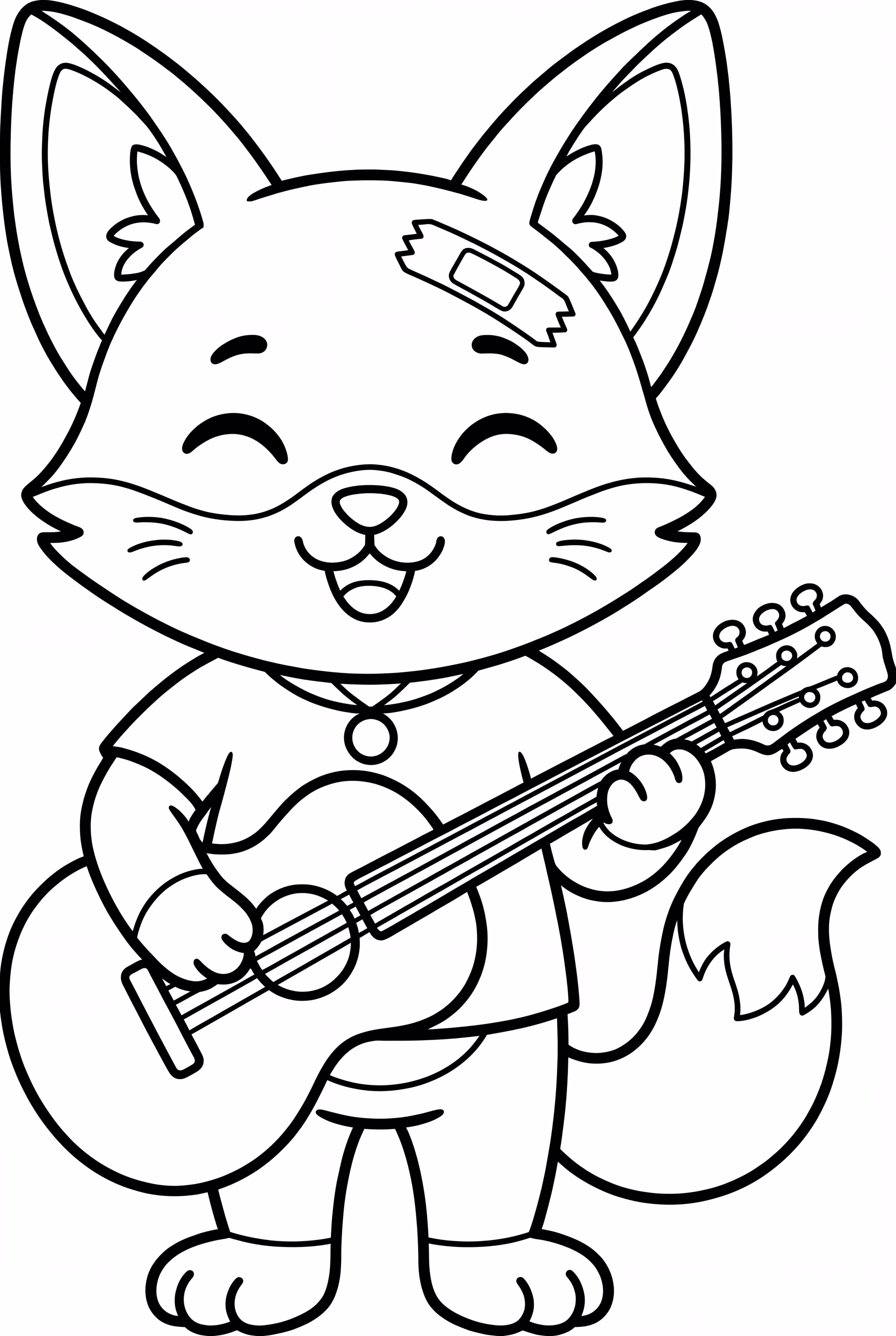Foxy Lankybox Playing Electric Guitar