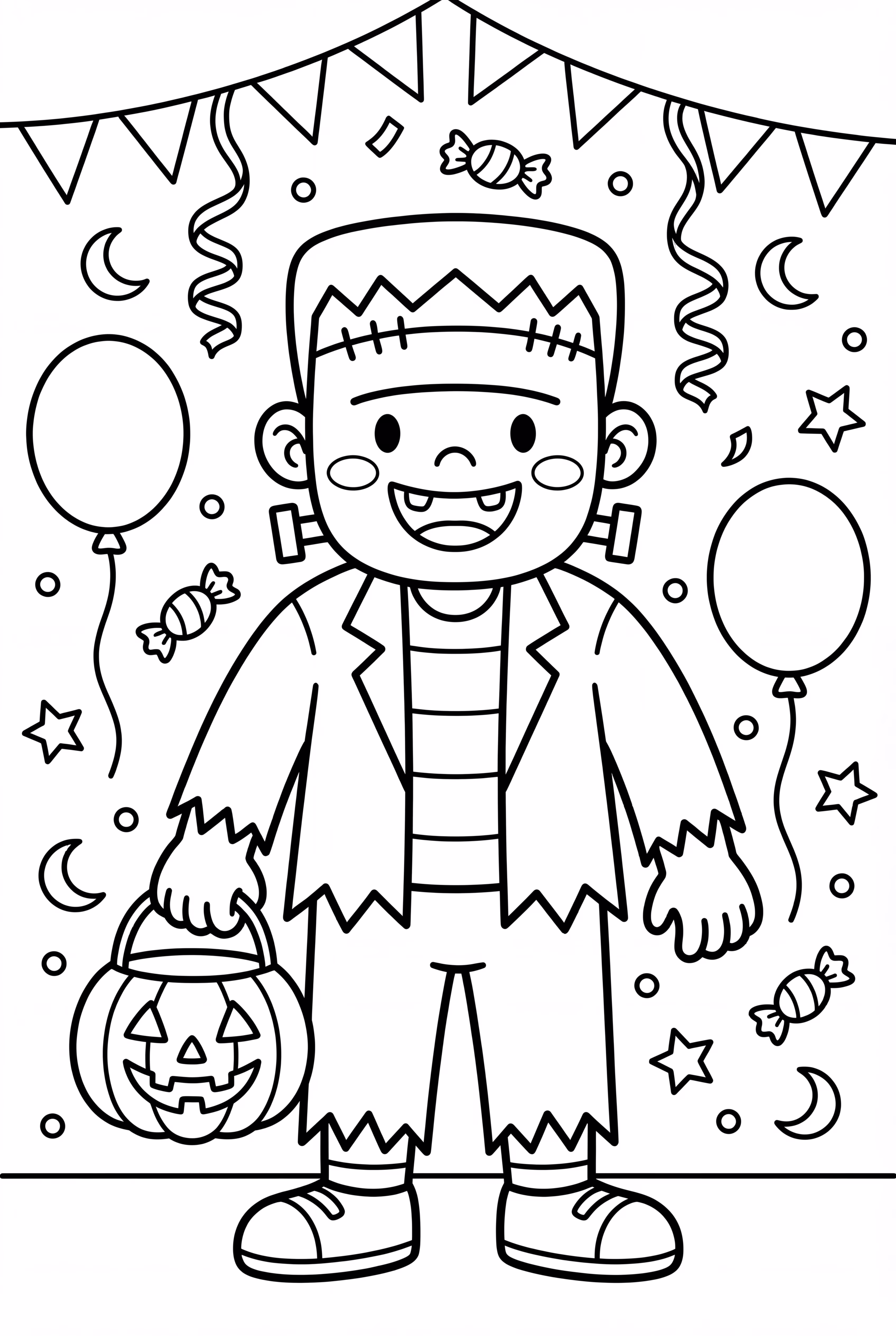 Frankenstein At A Halloween Party