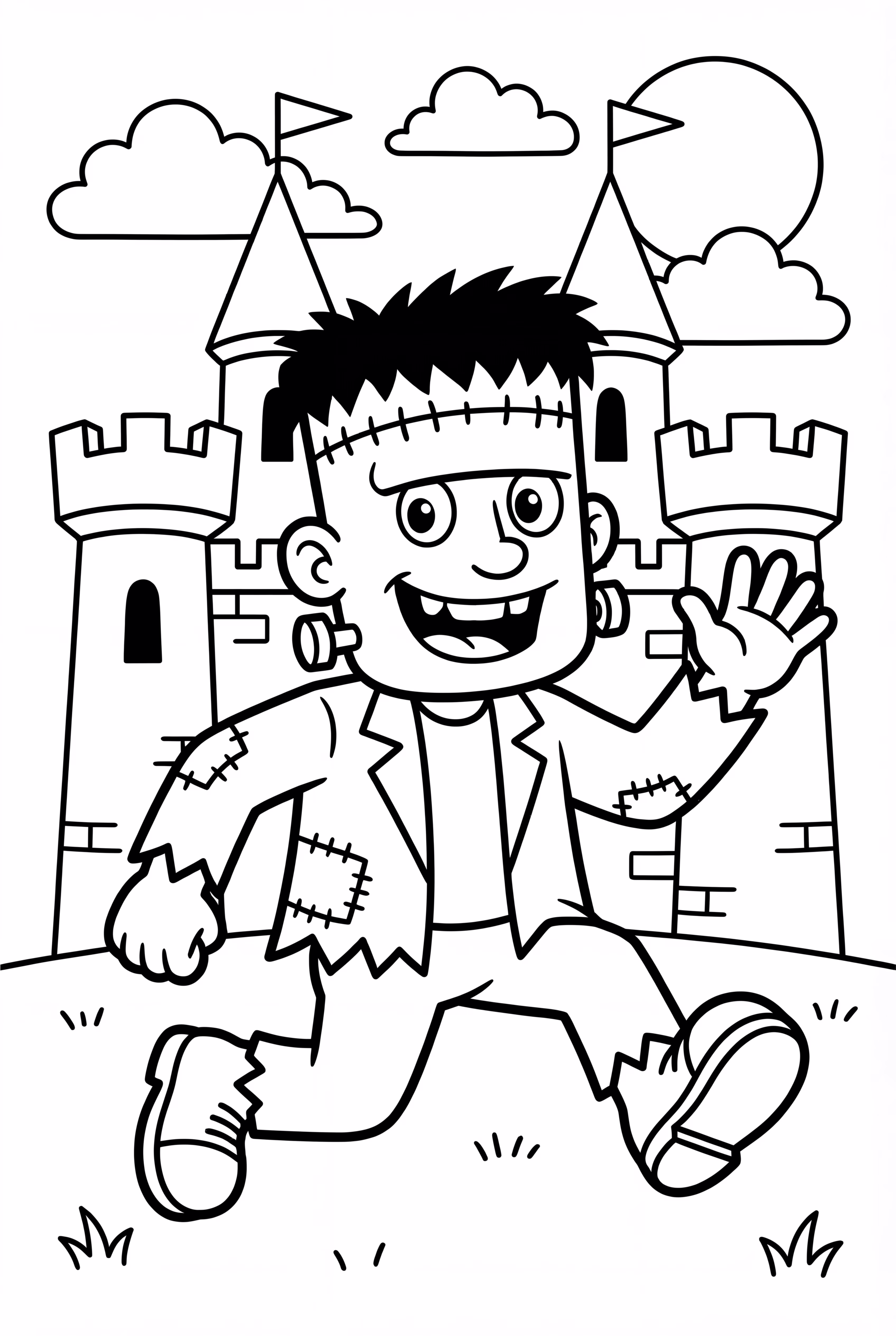 Frankenstein Escaping The Castle