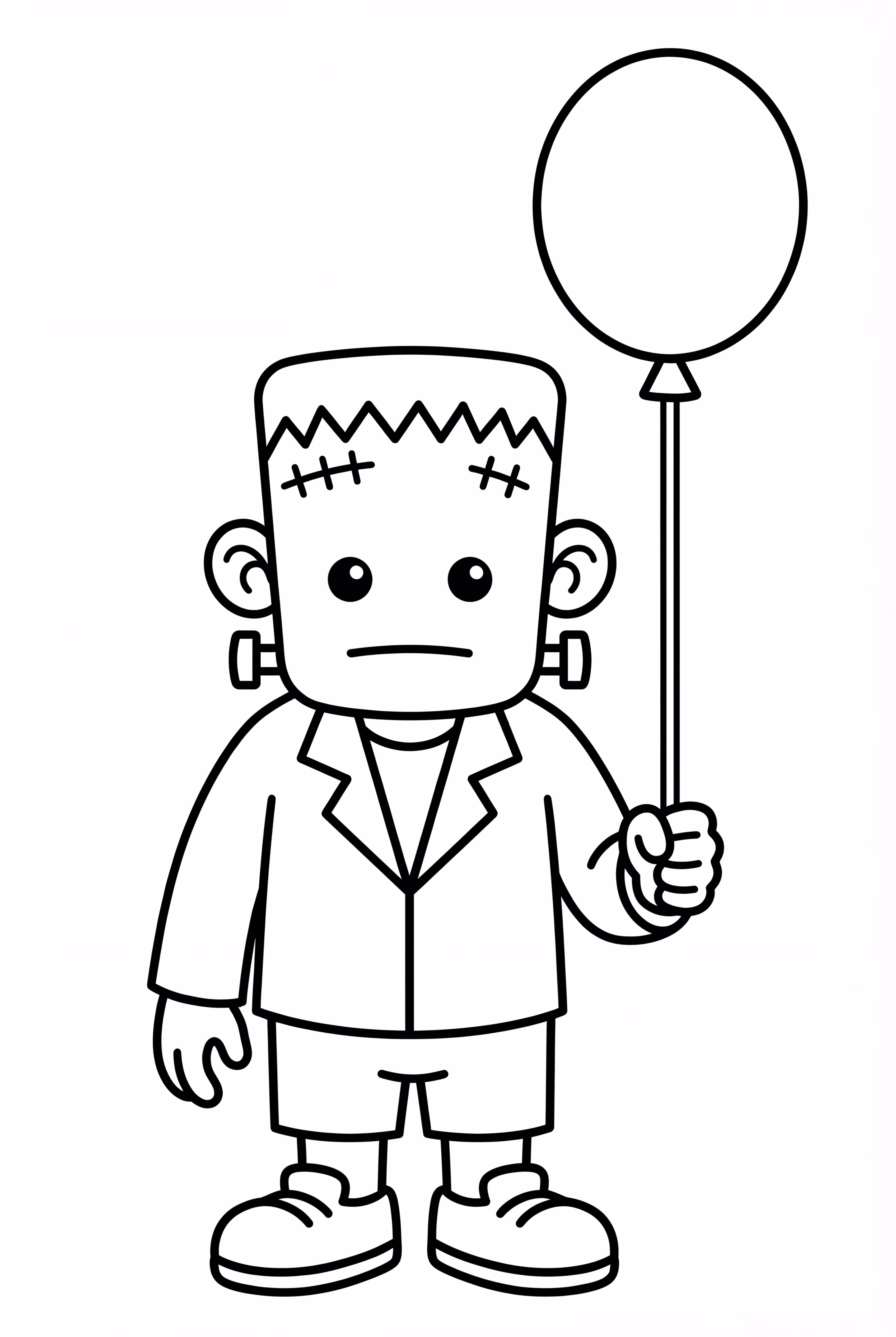 Frankenstein Holding A Balloon