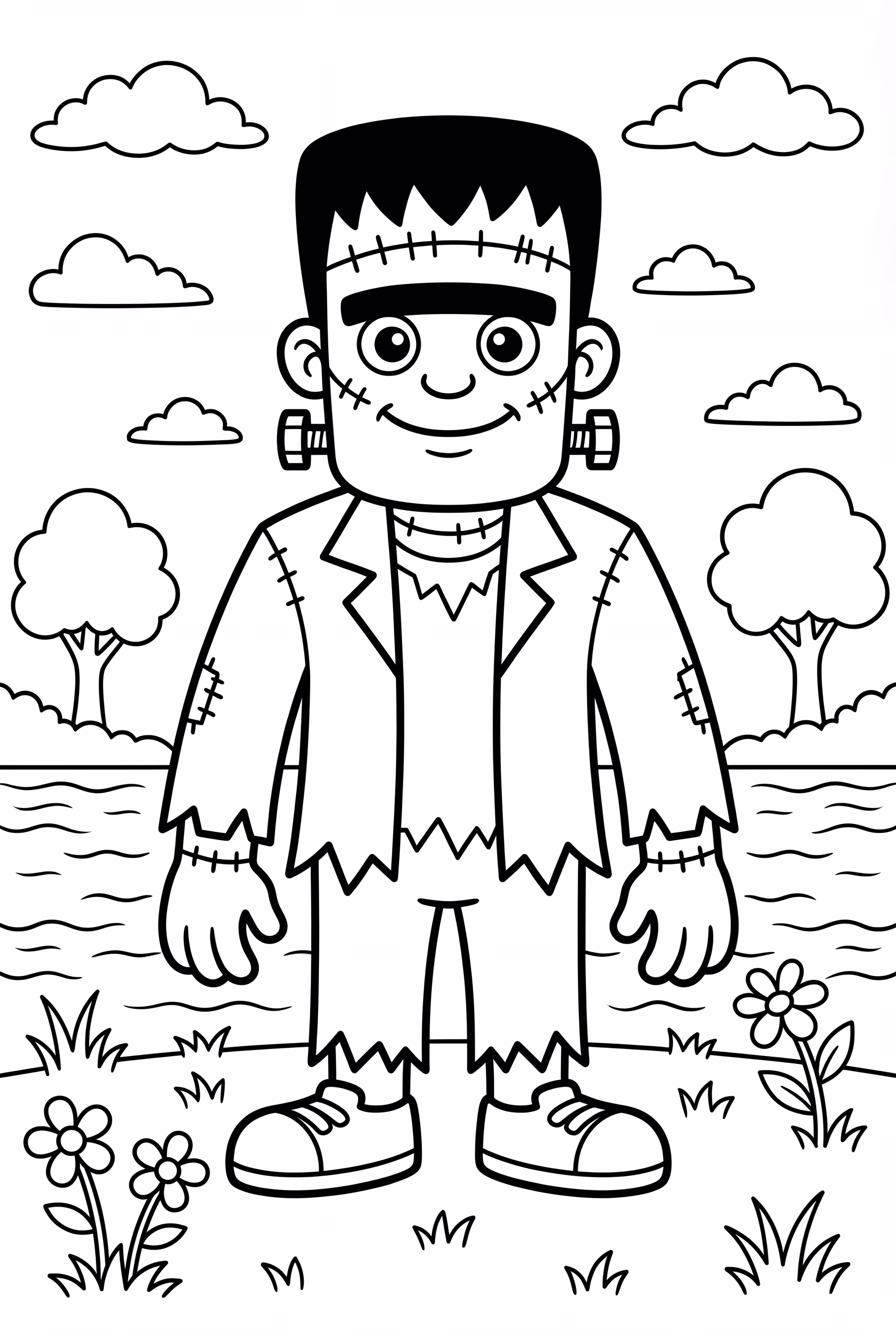 Frankensteins Monster an einem See