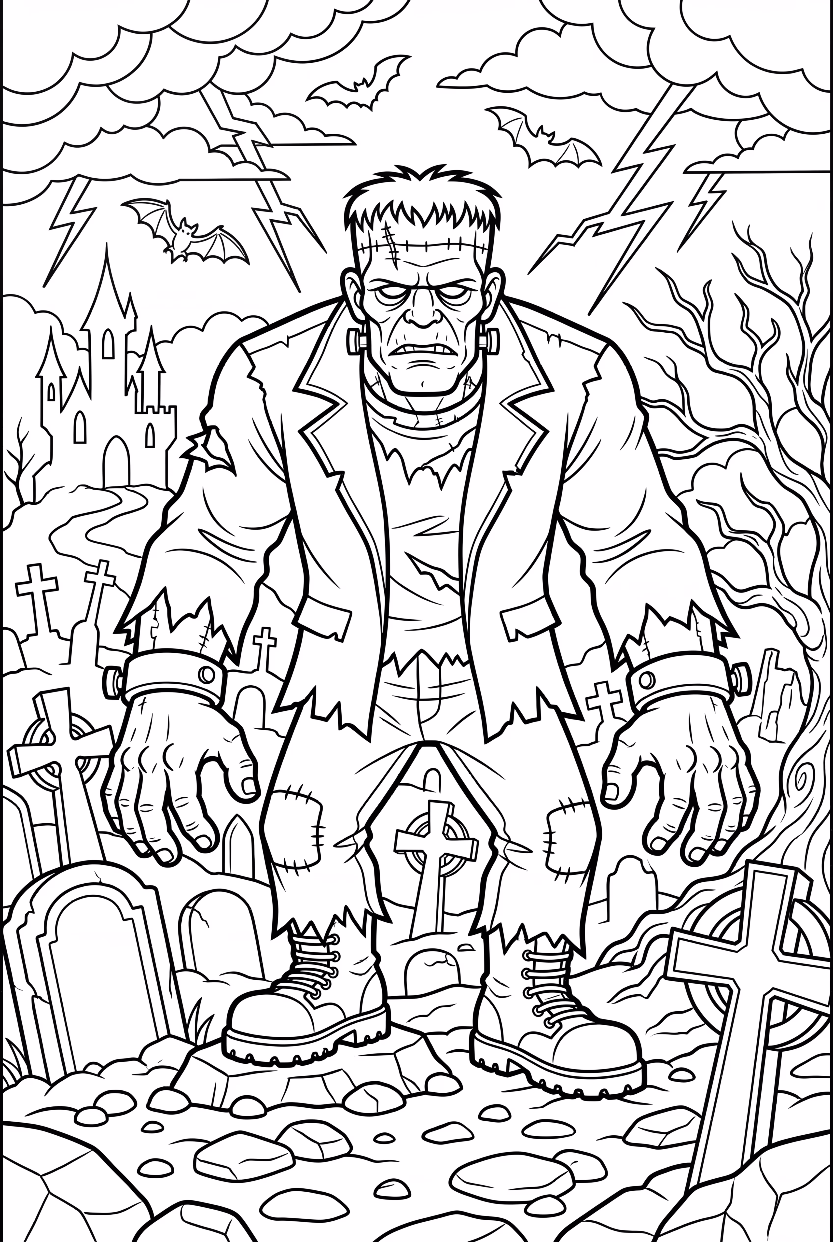 暴风雨夜的科学怪人怪物