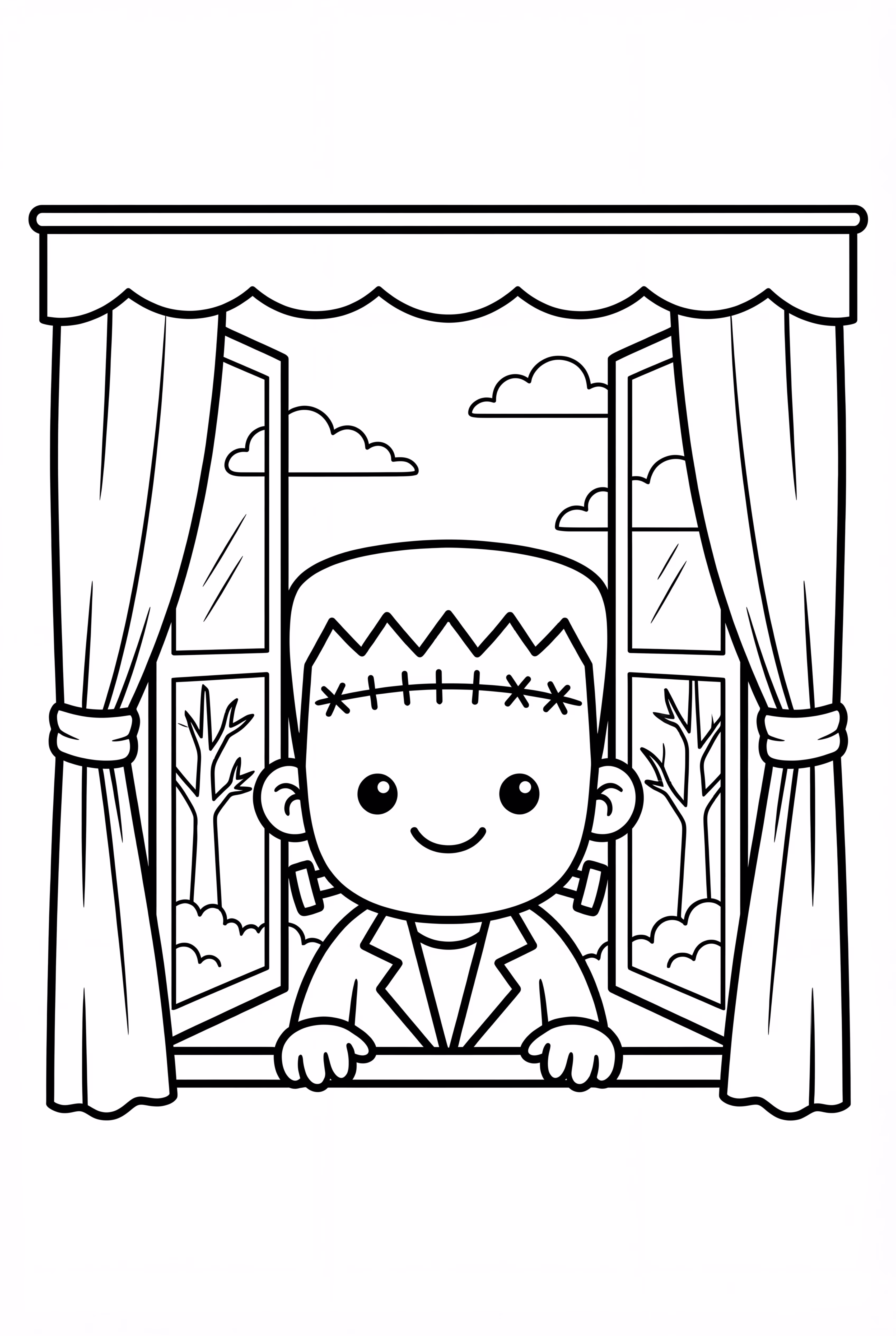 Frankenstein Staring Out A Window