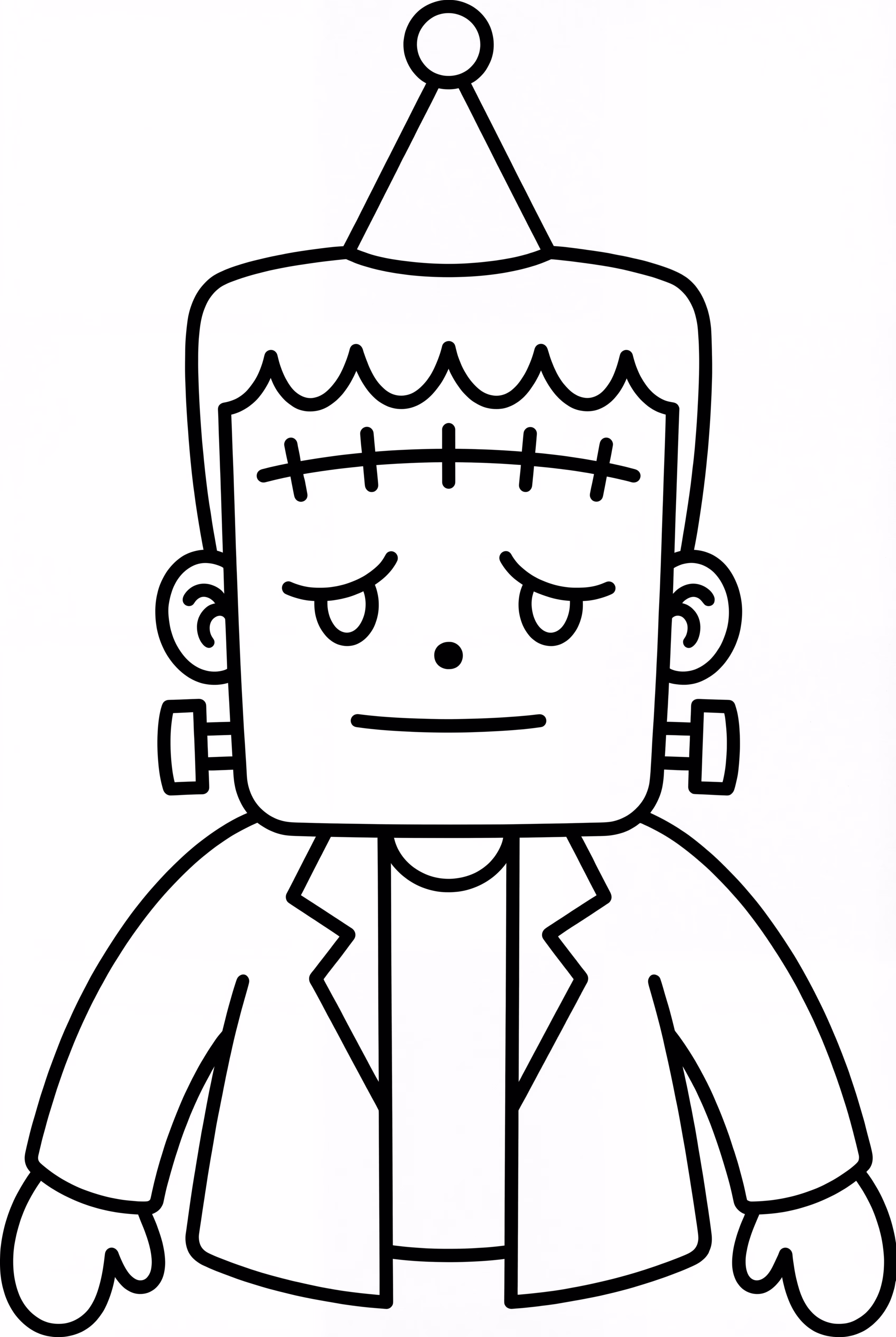 Frankenstein Wearing A Party Hat