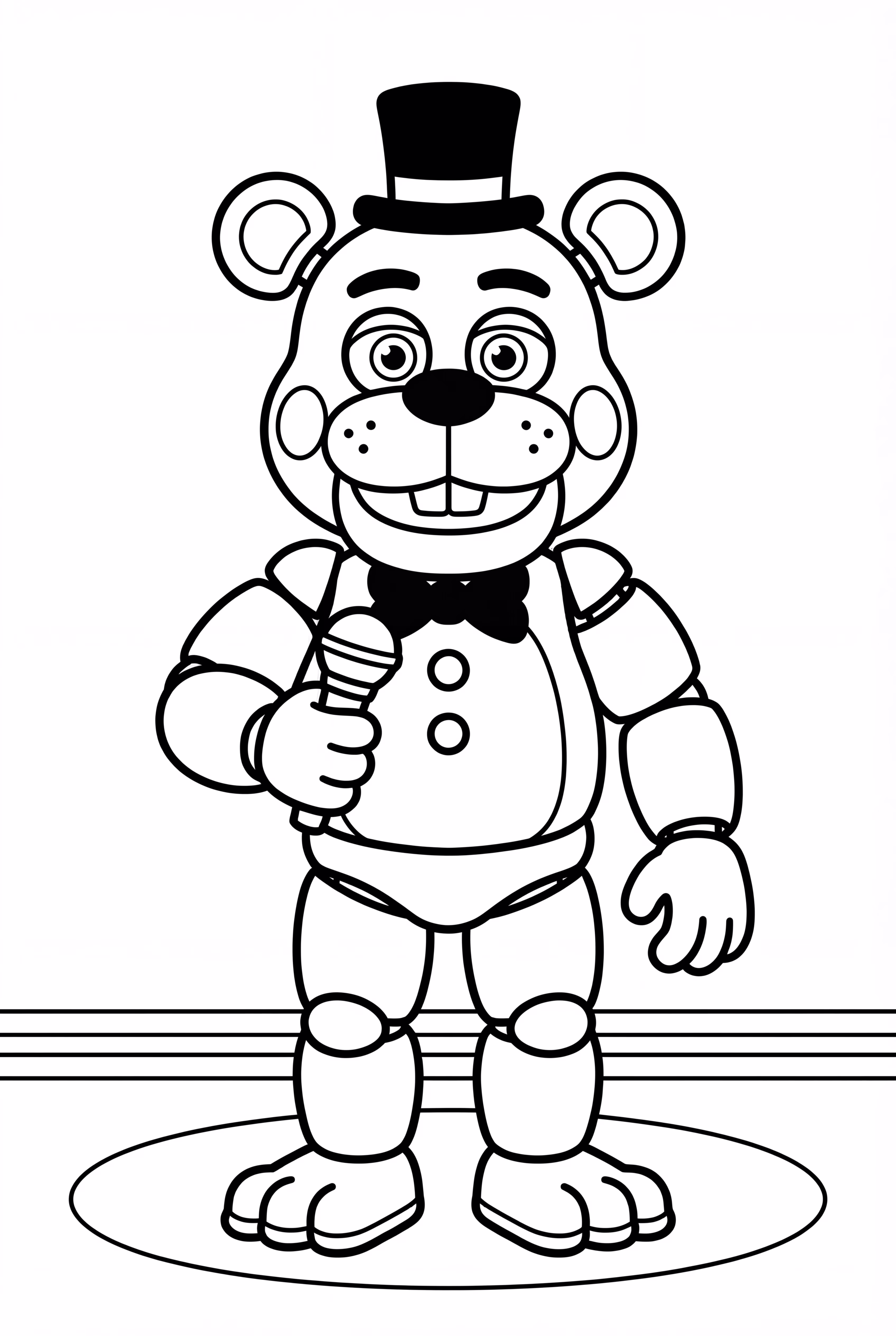 弗雷迪·法兹贝尔站在比萨店里