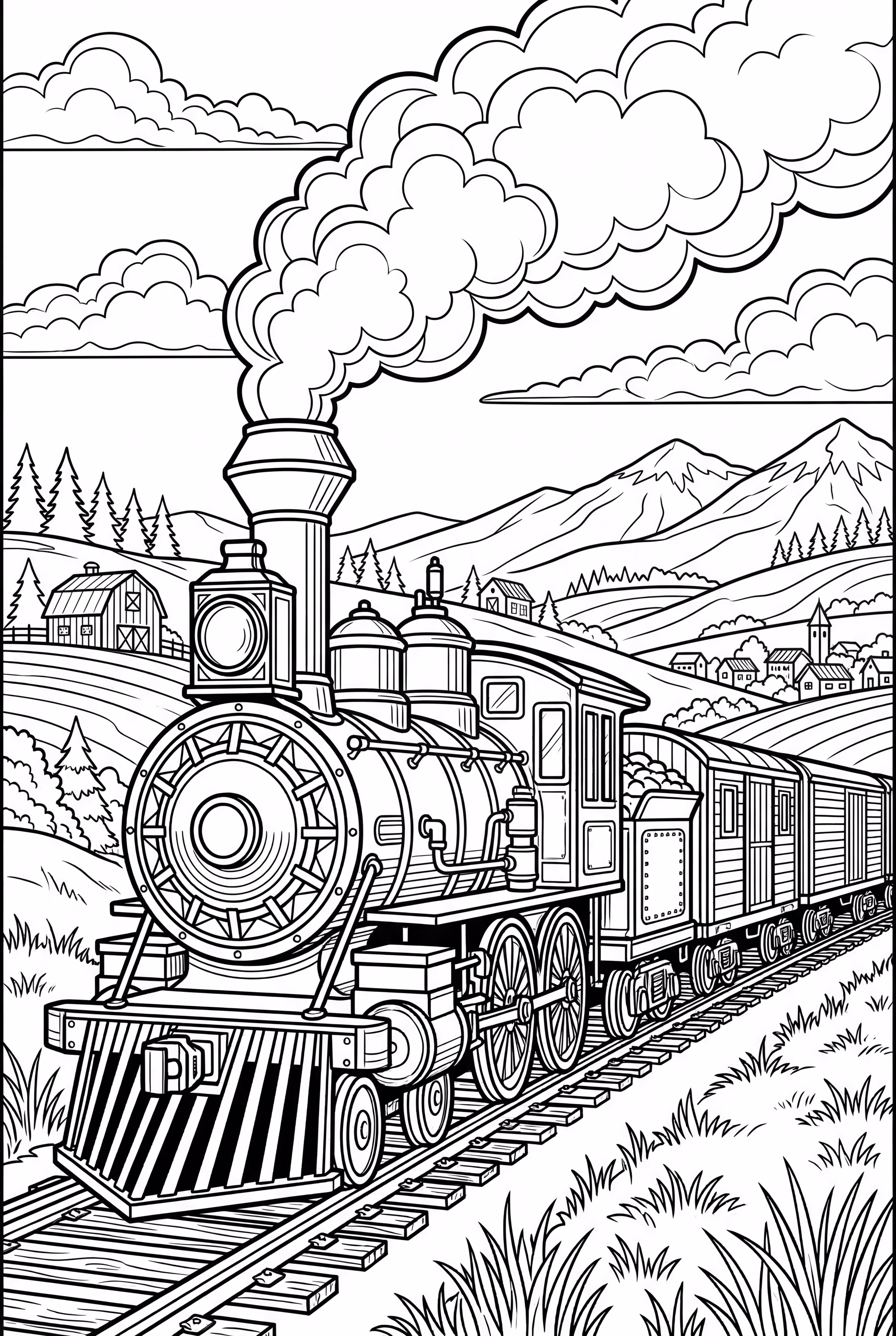 运输多彩货物的货运列车