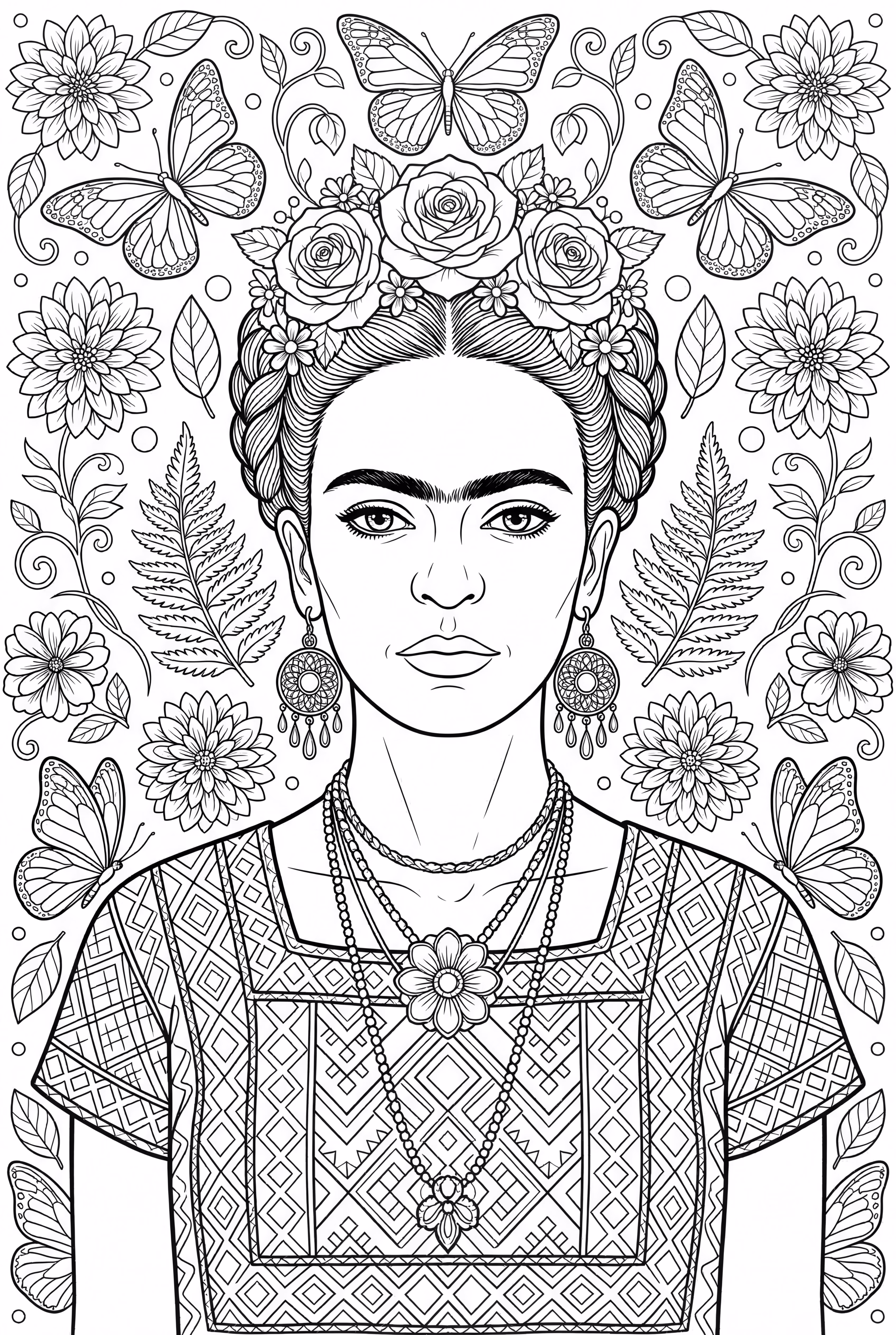 弗里达·卡洛肖像 纪念西班牙裔文化月