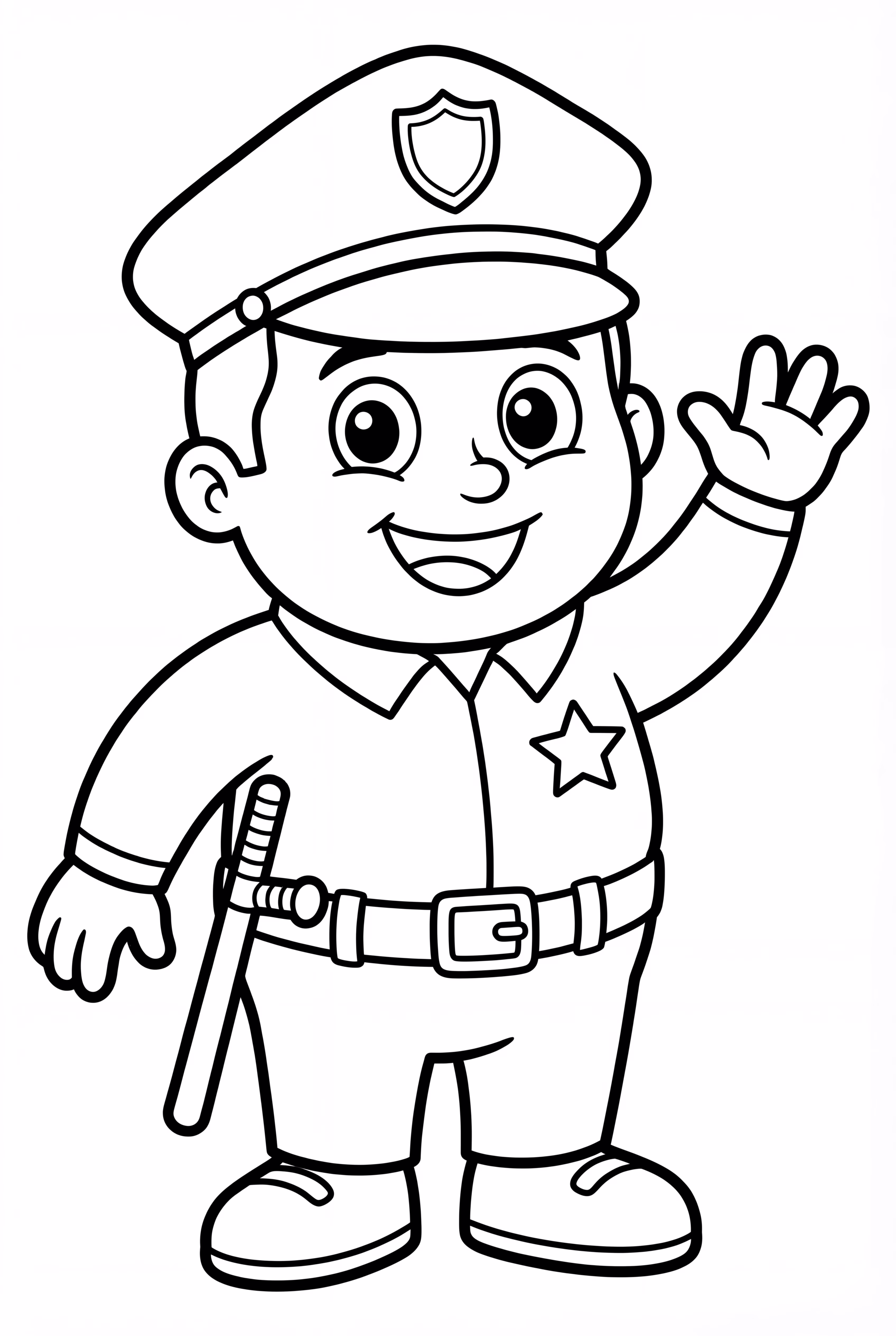 Friendly Community Helpers Police Officer