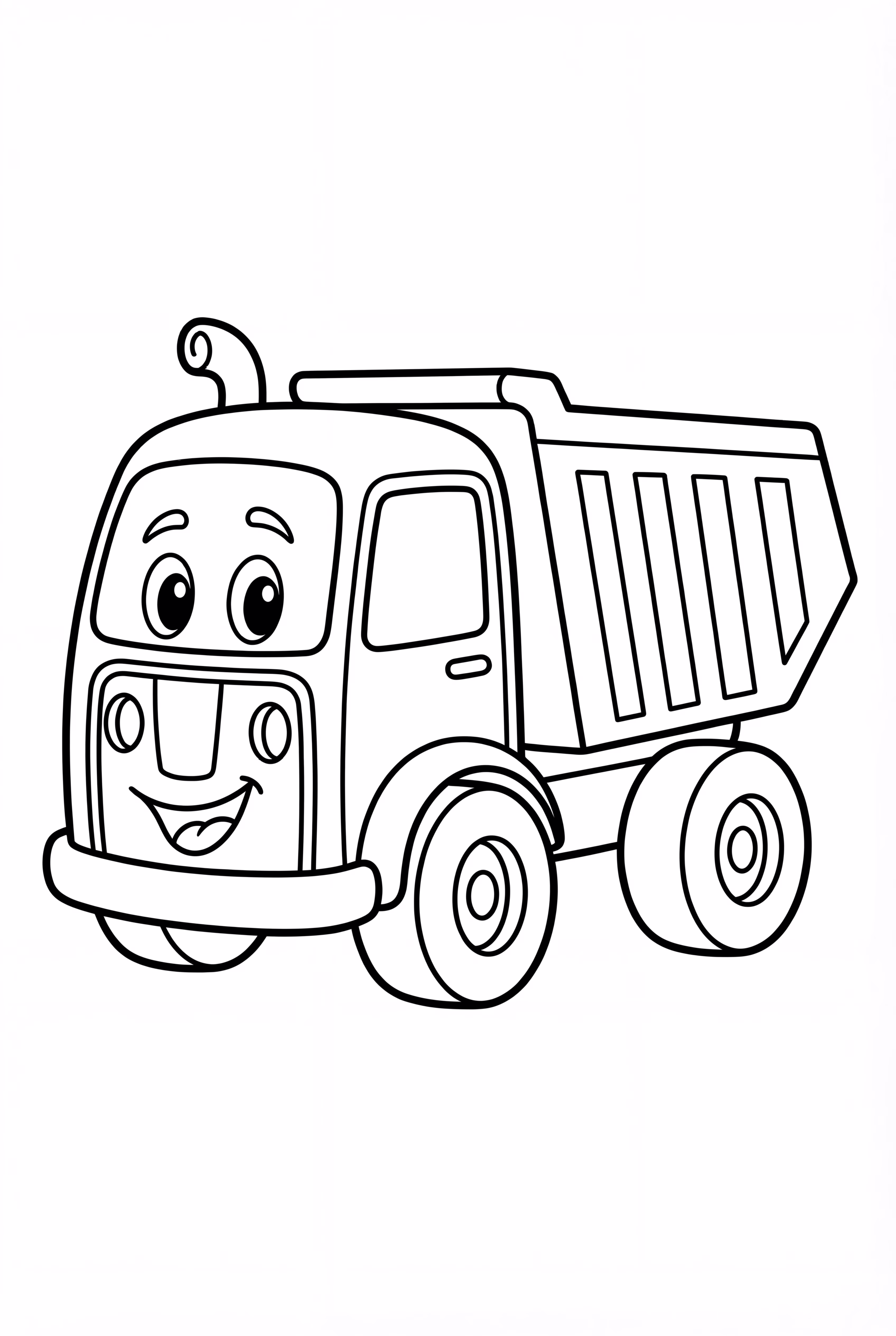 Freundlicher Kipplaster-Charakter