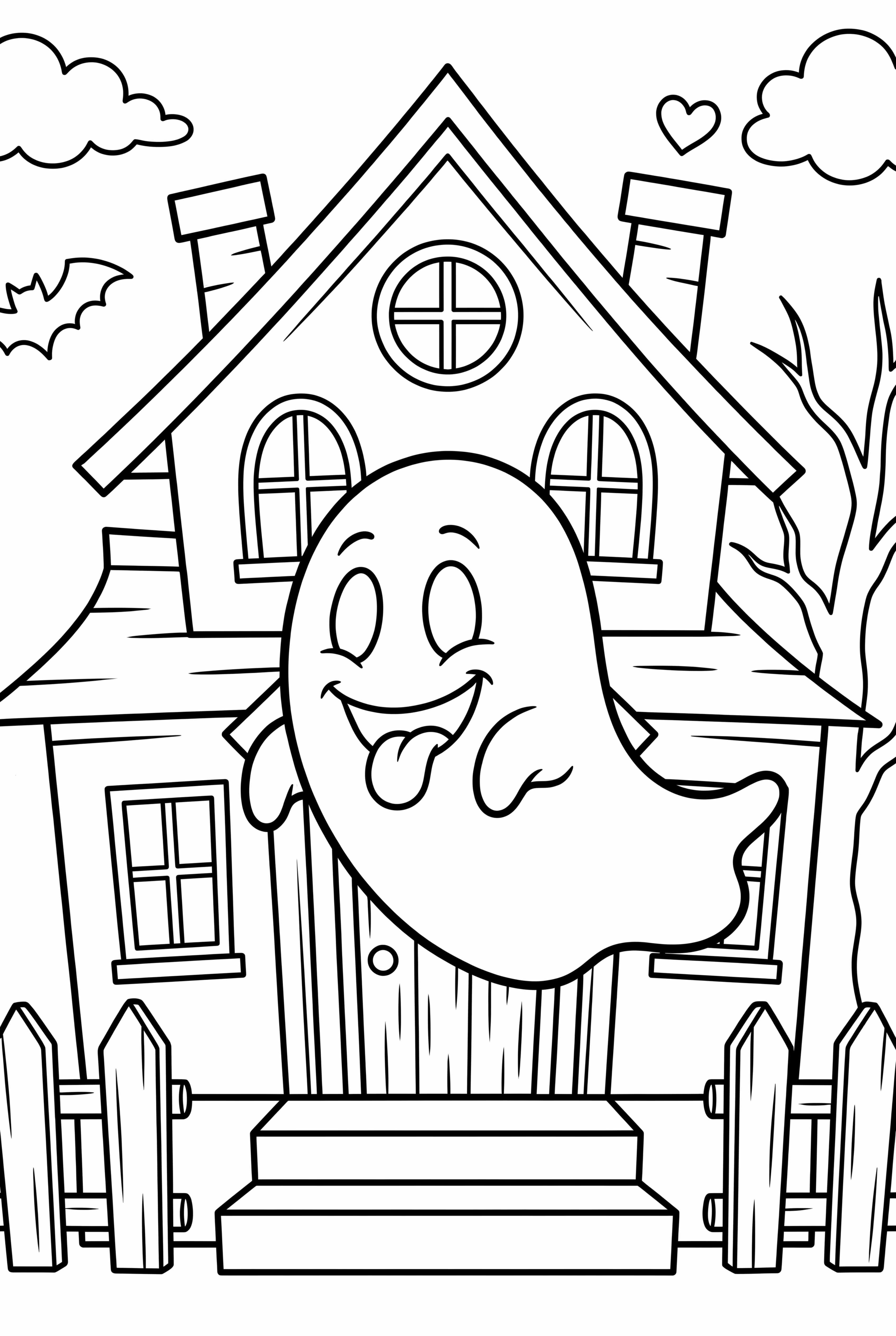 Friendly Ghost in a Haunted House