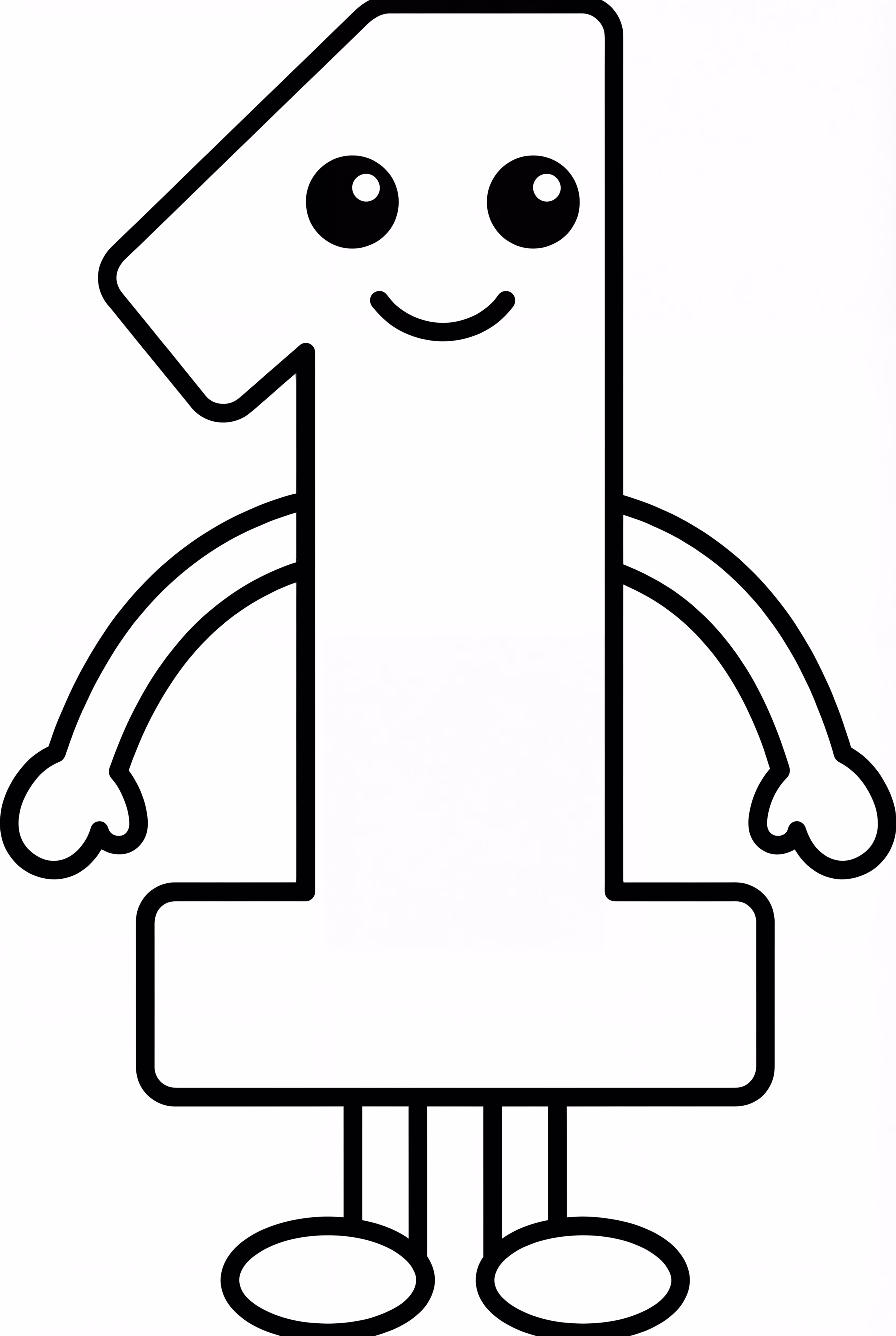 Freundliche Zahl Eins